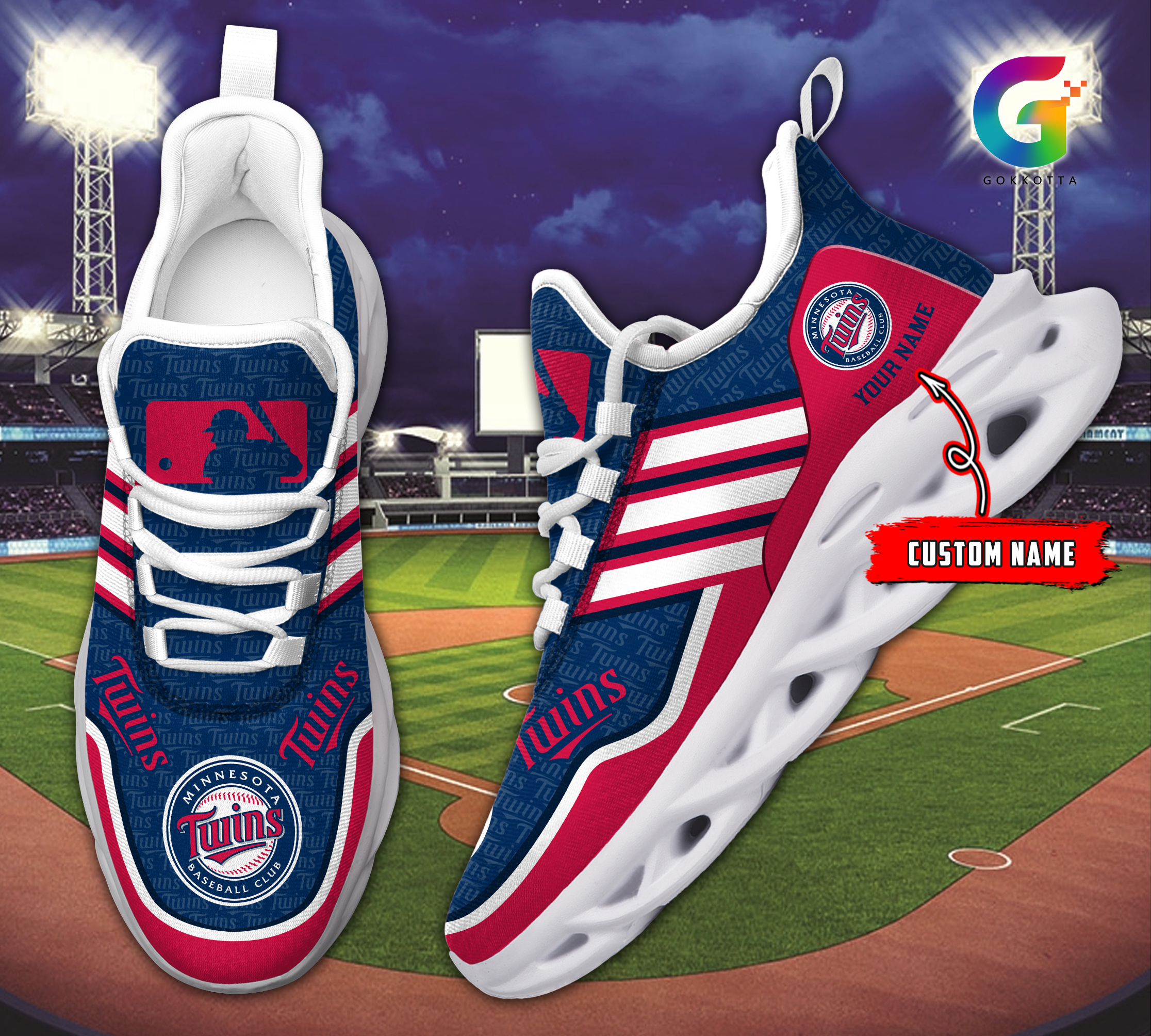 Minnesota Twins MLB Max Soul Shoes Sneakers For Men And Women