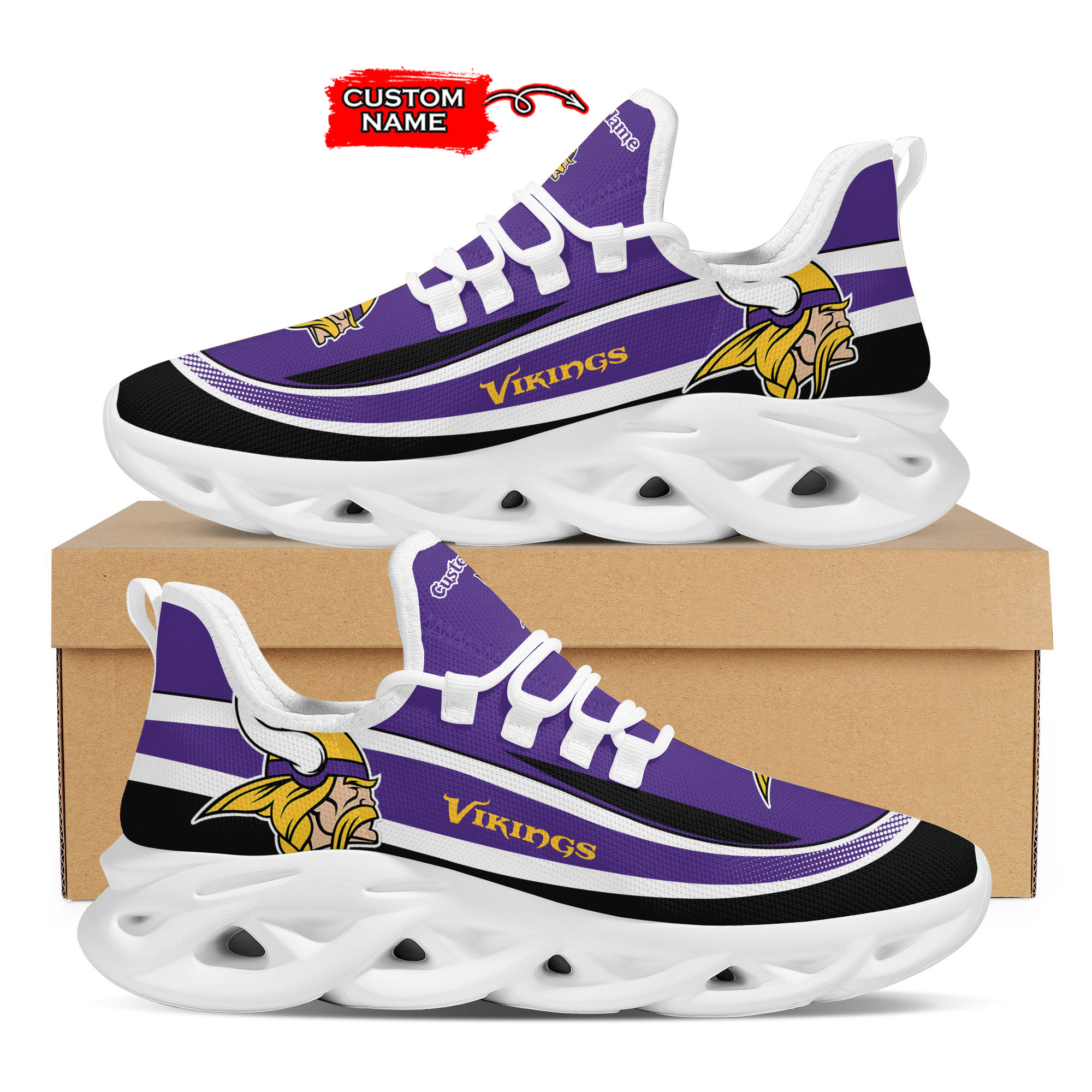 Minnesota Vikings Max Soul Shoes Sneakers For Men And Women