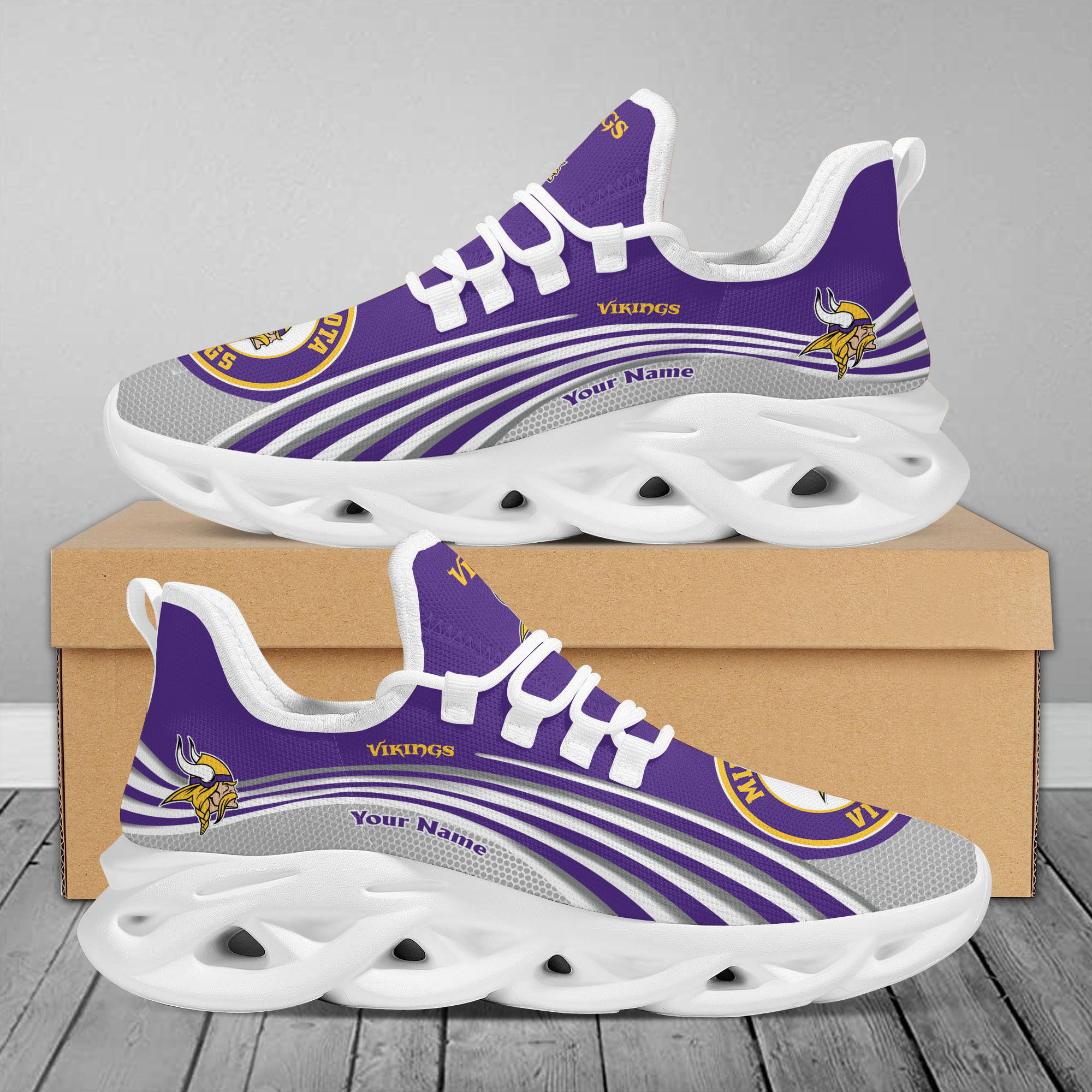 Minnesota Vikings Max Soul Shoes Sneakers For Men And Women
