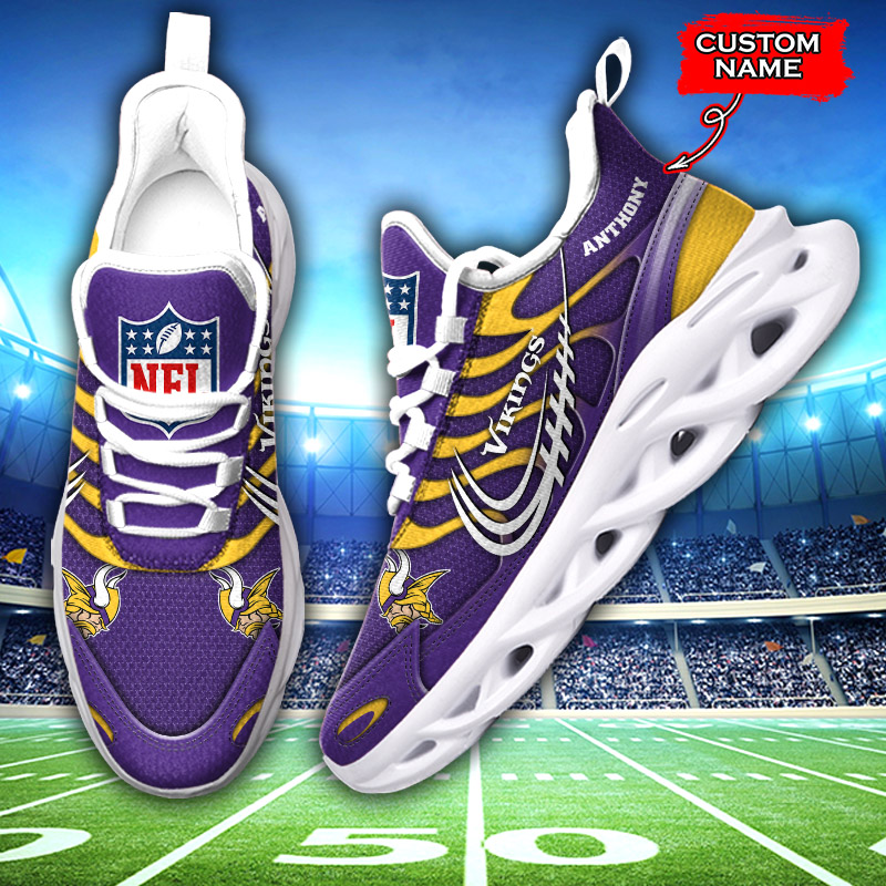 Minnesota Vikings NFL Max Soul Shoes Sneakers For Men And Women