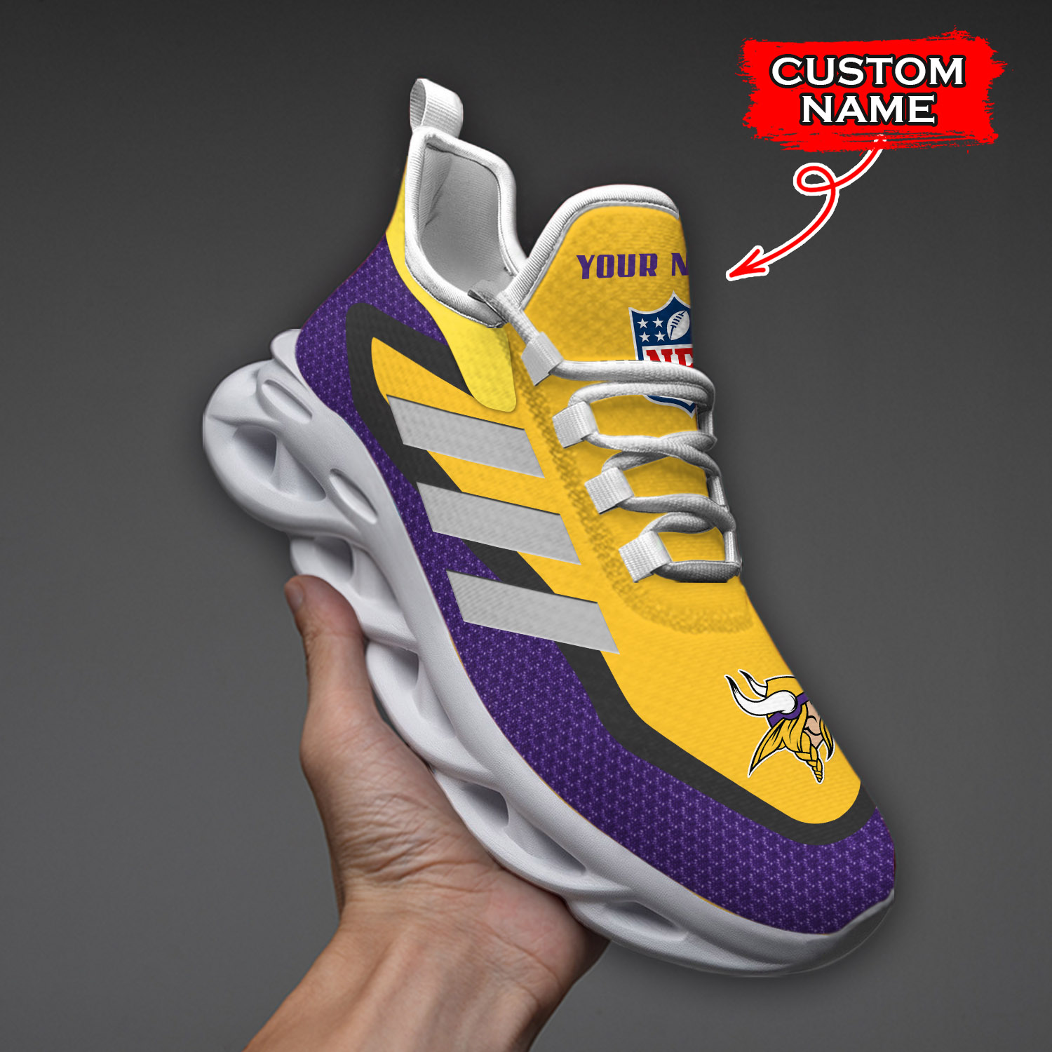 Minnesota Vikings NFL Max Soul Shoes Sneakers For Men And Women