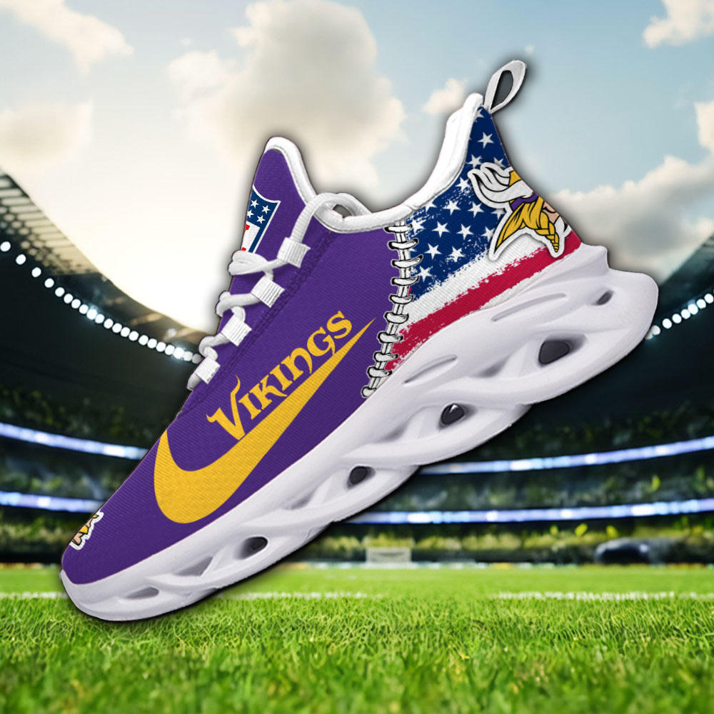 Minnesota Vikings NFL Max Soul Shoes Sneakers For Men And Women