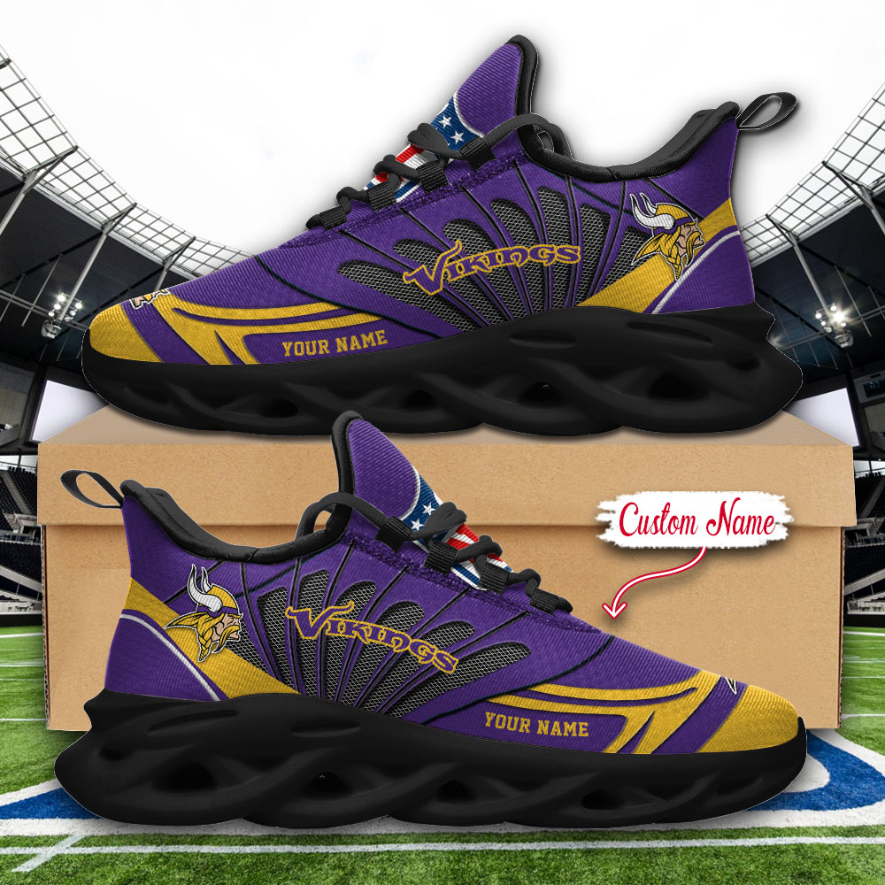 Minnesota Vikings NFL Max Soul Shoes Sneakers For Men And Women