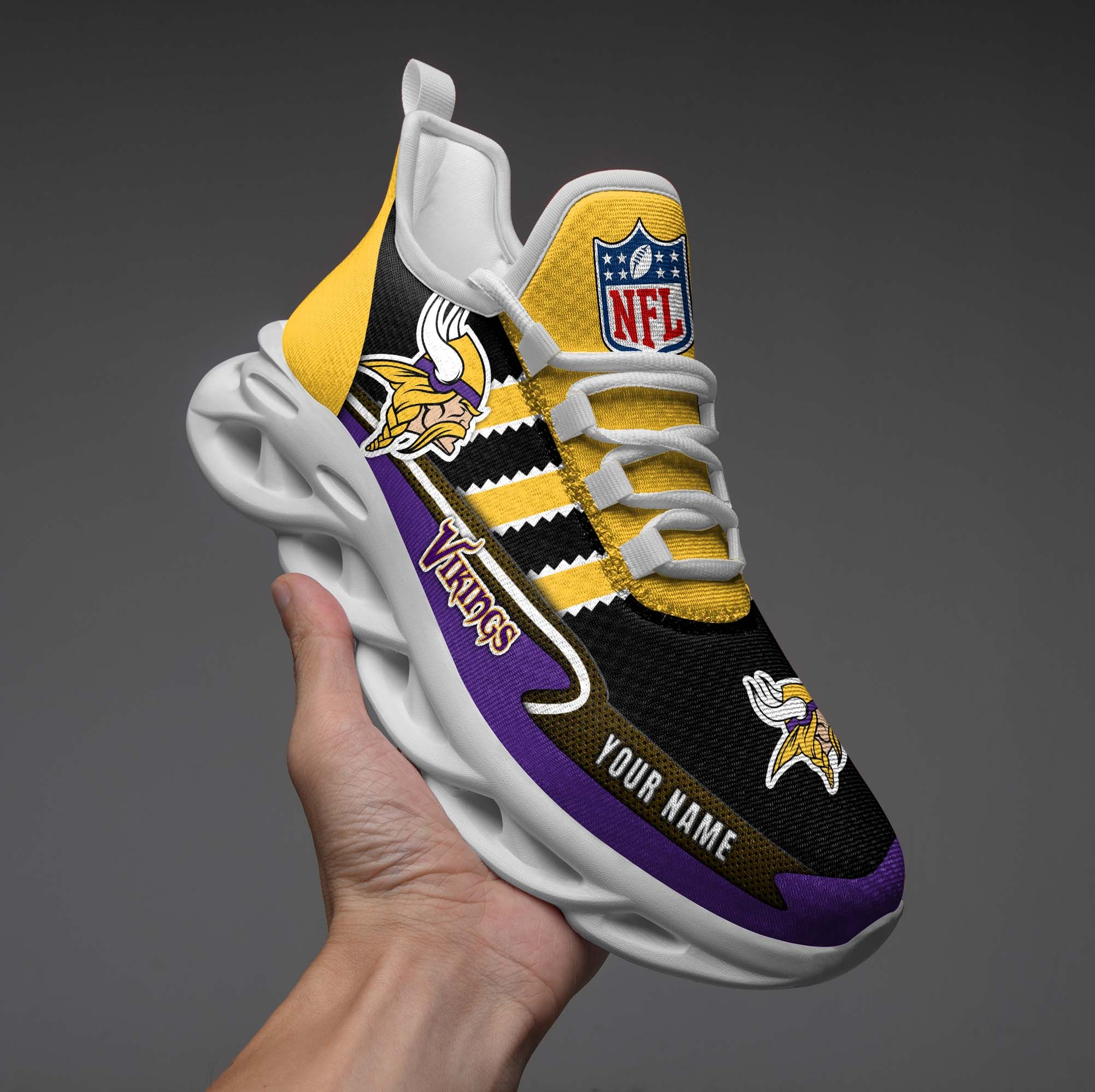 Minnesota Vikings NFL Max Soul Shoes Sneakers For Men And Women