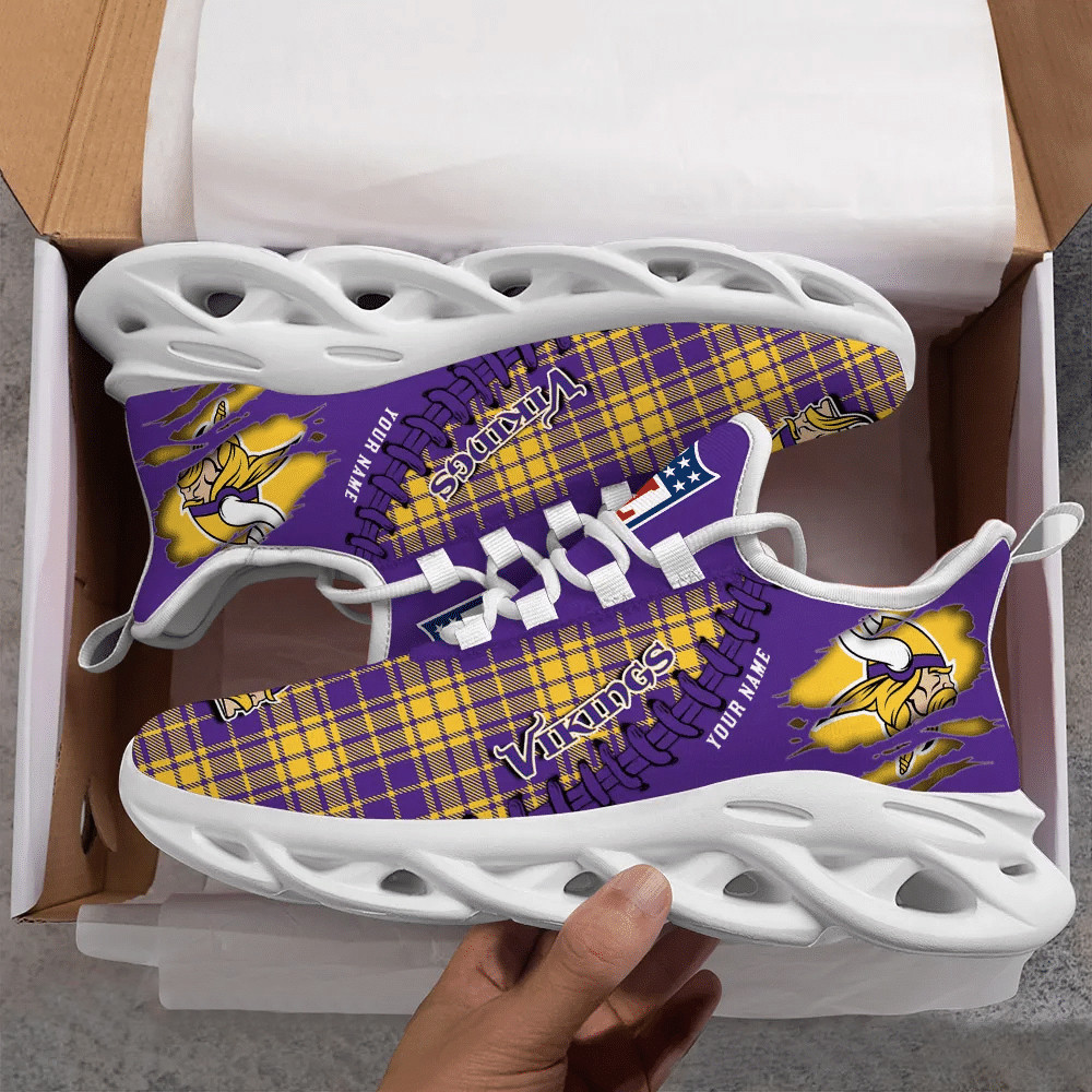 Minnesota Vikings NFL Max Soul Shoes Sneakers For Men And Women