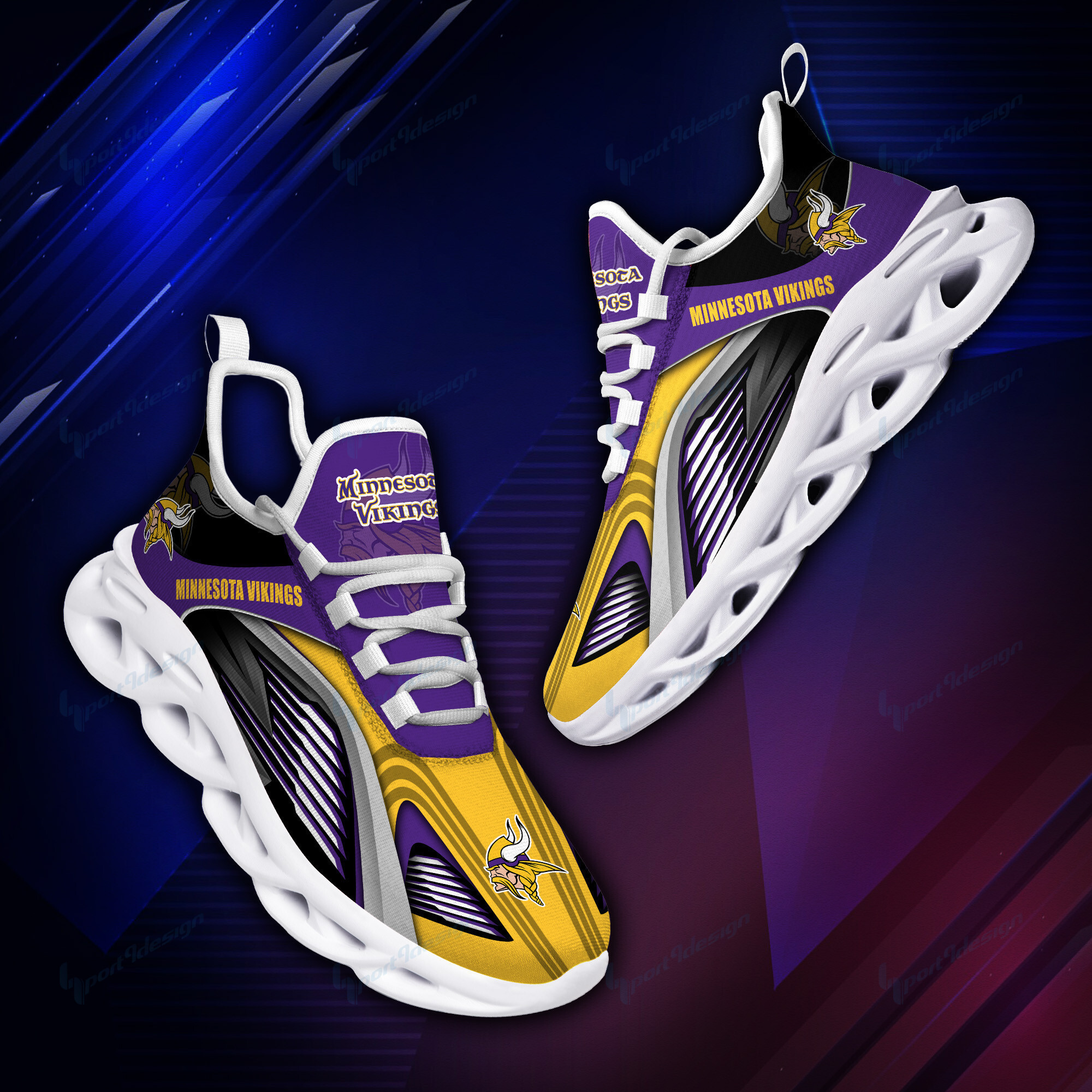 Minnesota Vikings NFL Max Soul Shoes Sneakers For Men And Women