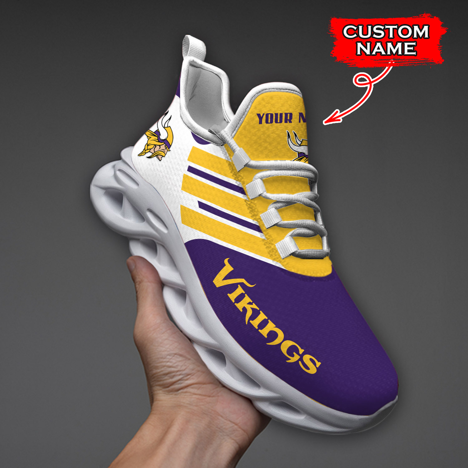Minnesota Vikings NFL Max Soul Shoes Sneakers For Men And Women