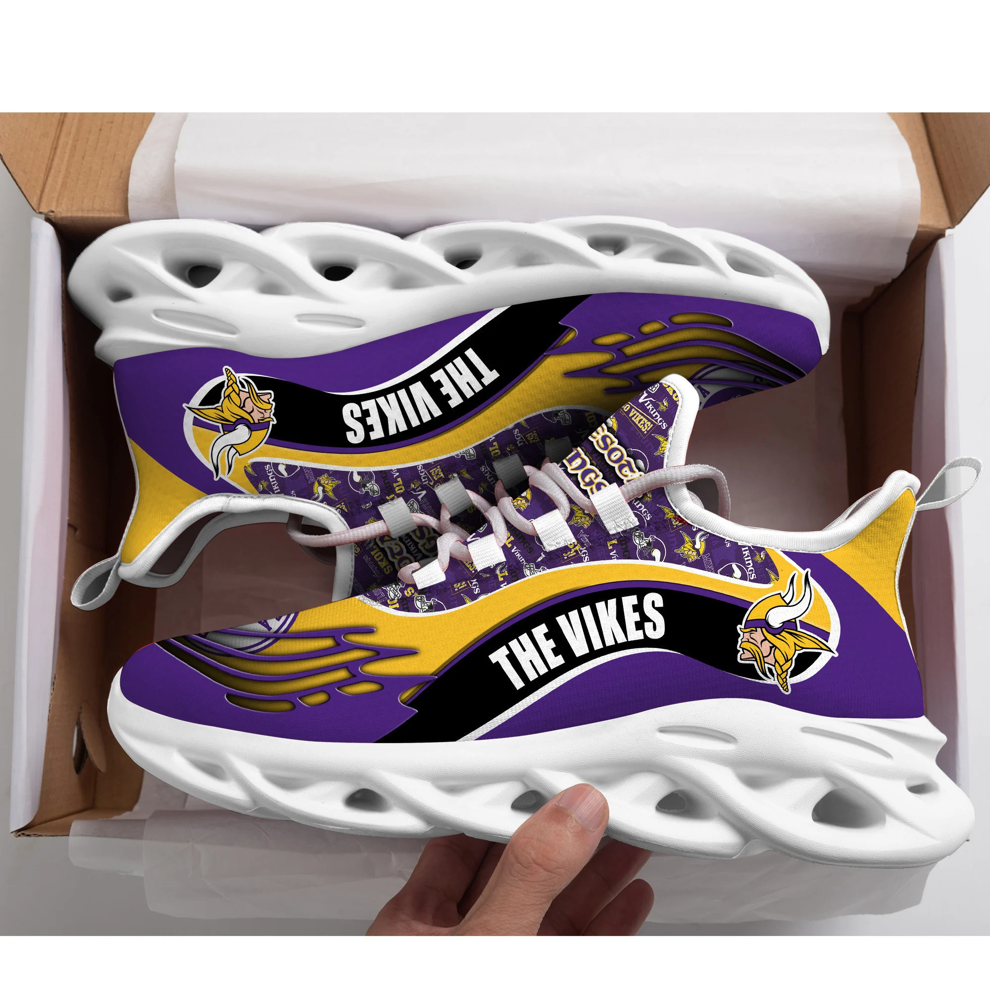 Minnesota Vikings NFL Max Soul Shoes Sneakers For Men And Women