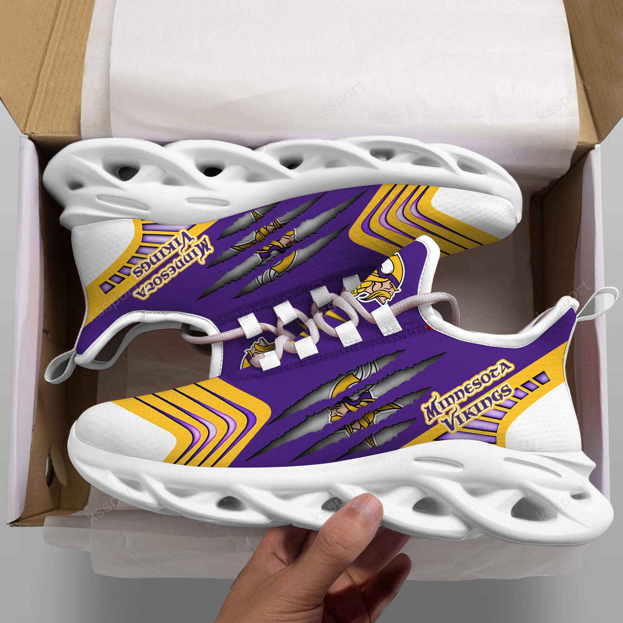 Minnesota Vikings NFL Max Soul Shoes Sneakers For Men And Women