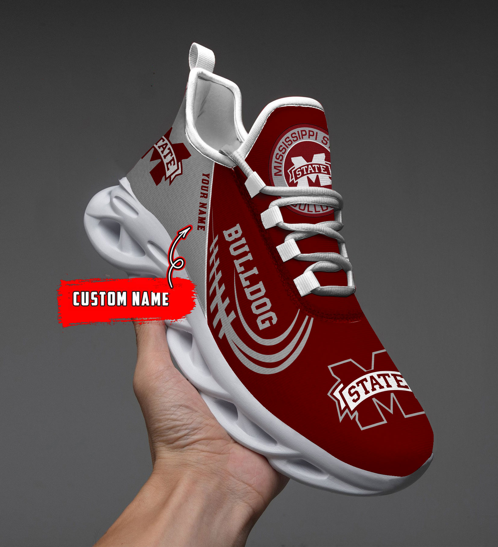 Mississippi State Bulldogs NCAA Max Soul Shoes Sneakers For Men And Women