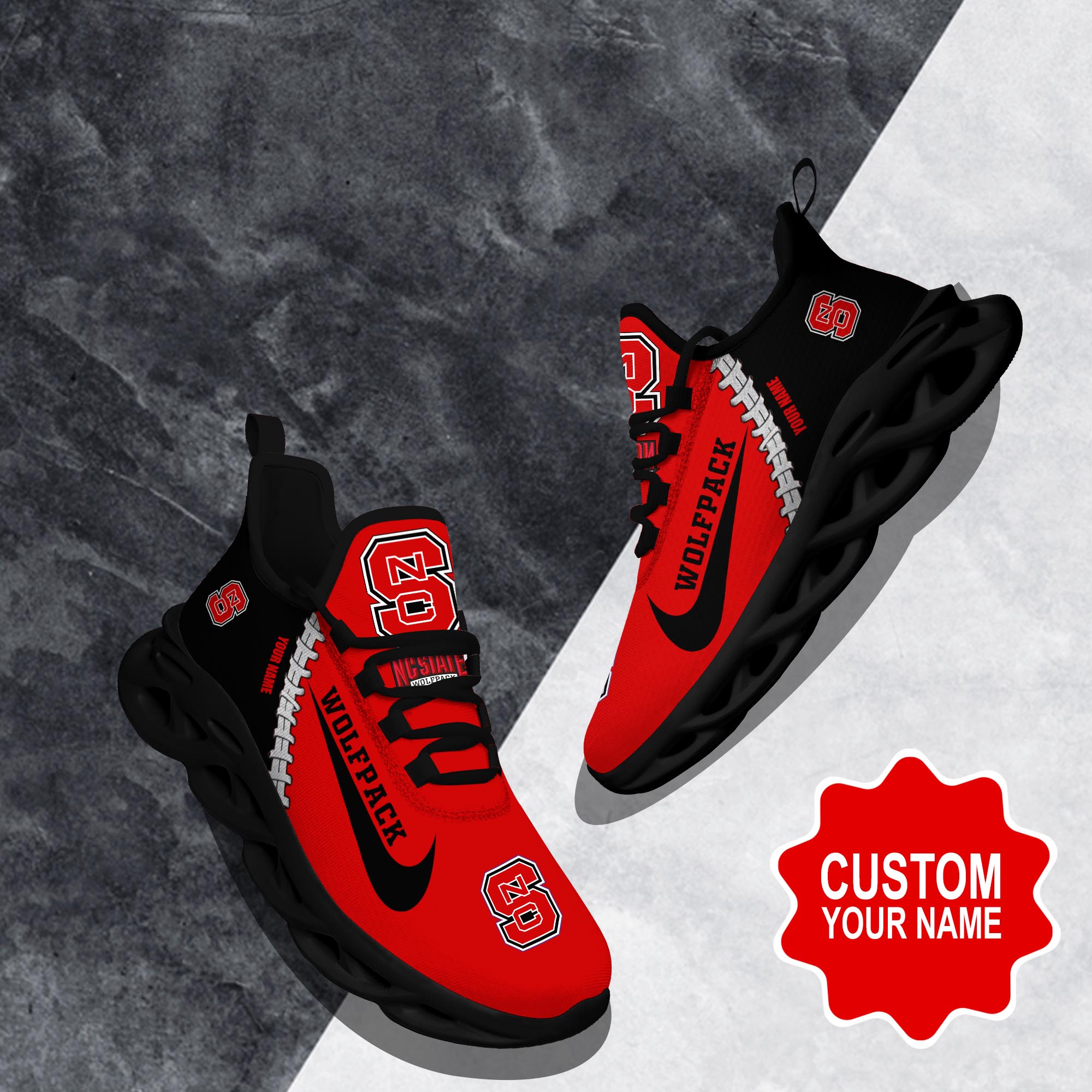 NC State Wolfpack Max Soul Shoes Sneakers For Men And Women