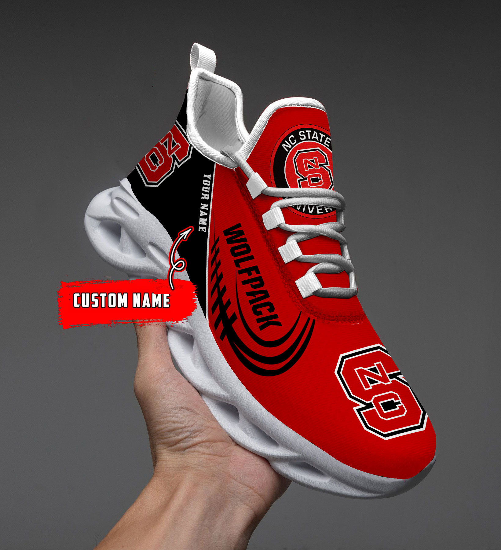 NC State Wolfpack NCAA Max Soul Shoes Sneakers For Men And Women