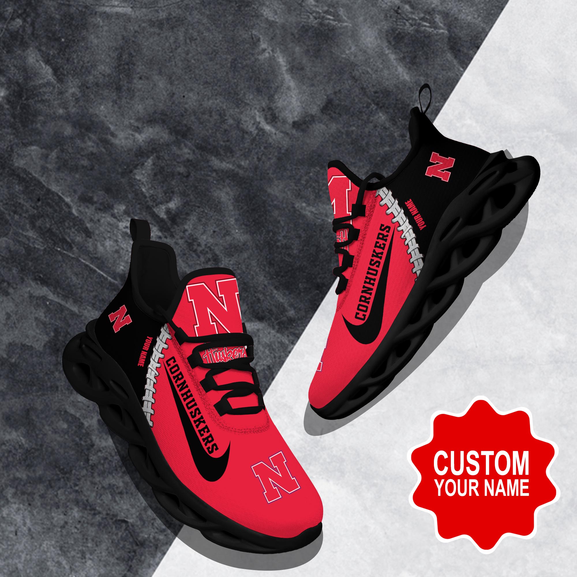 Nebraska Cornhuskers Max Soul Shoes Sneakers For Men And Women