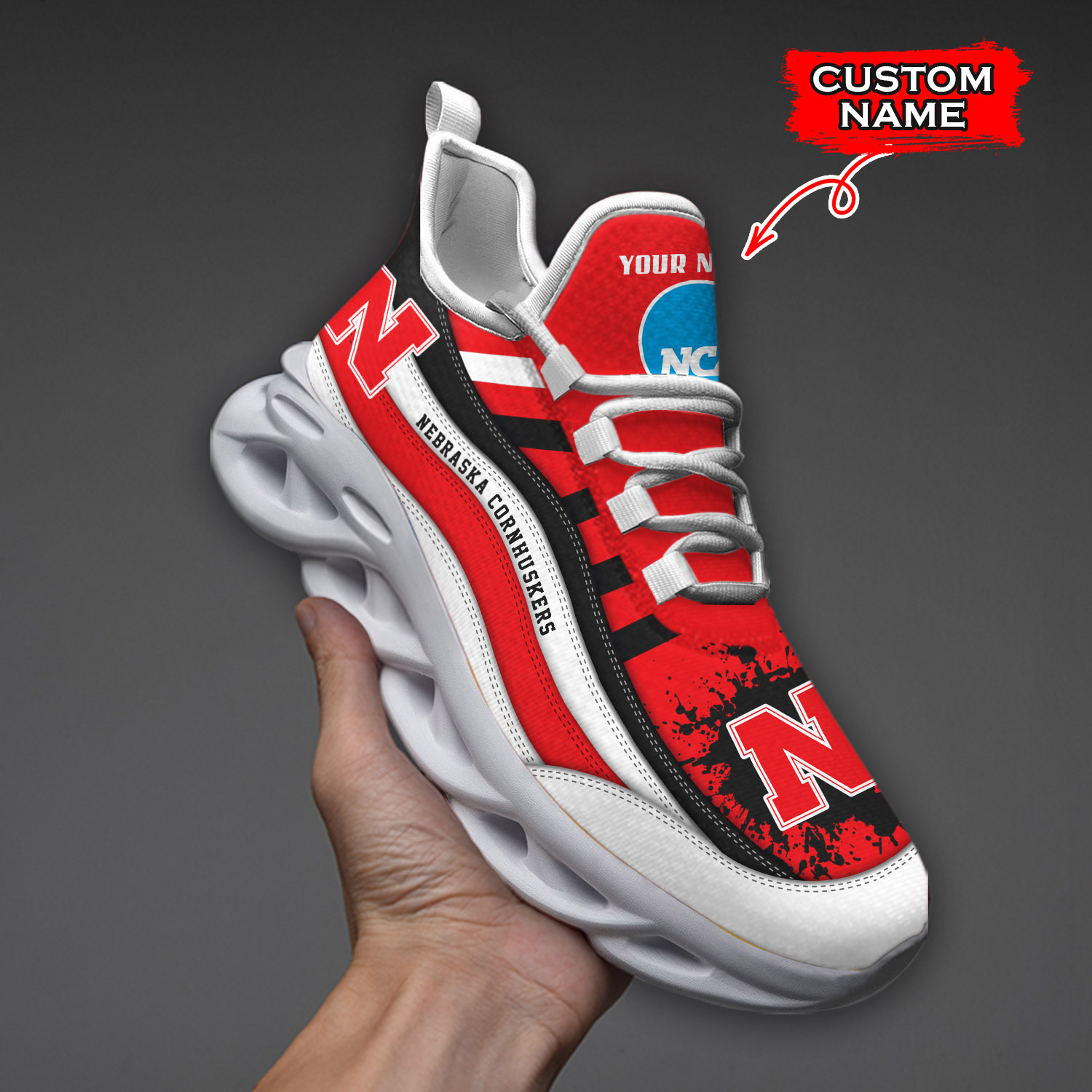 Nebraska Cornhuskers NCAA Max Soul Shoes Sneakers For Men And Women