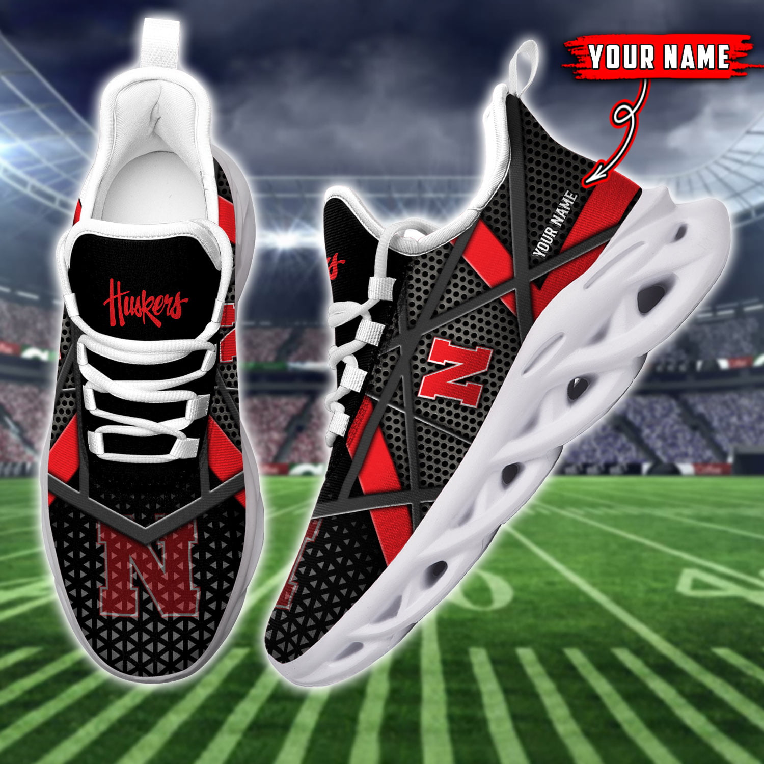 Nebraska Cornhuskers NCAA Max Soul Shoes Sneakers For Men And Women