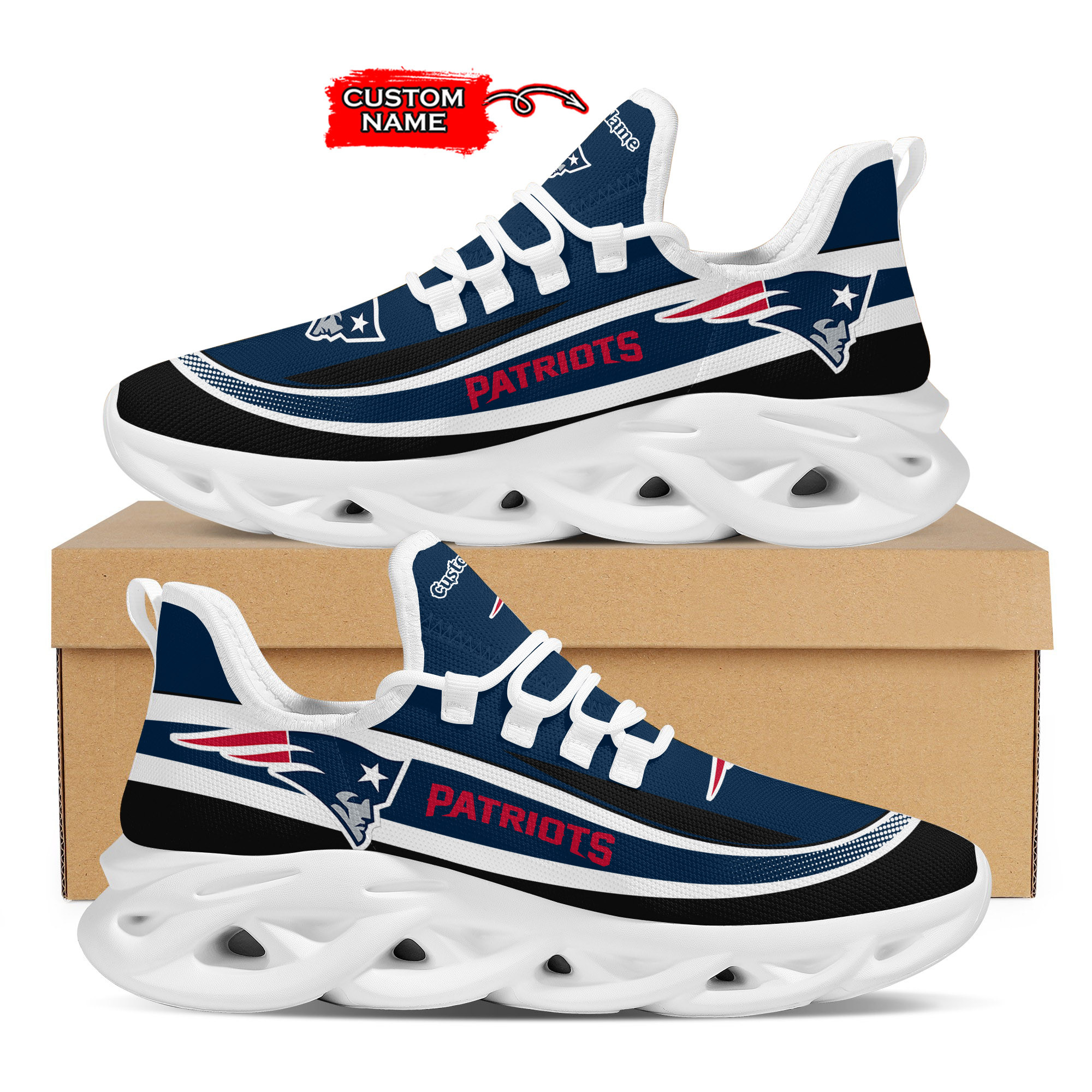 New England Patriots Max Soul Shoes Sneakers For Men And Women