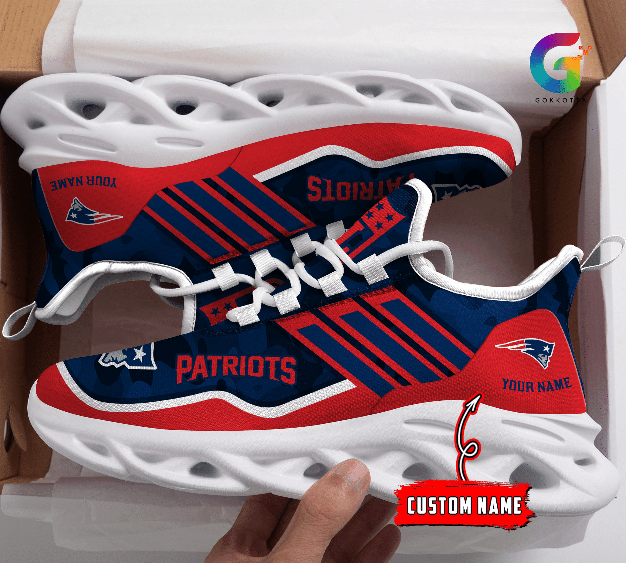 New England Patriots NFL Max Soul Shoes Sneakers For Men And Women