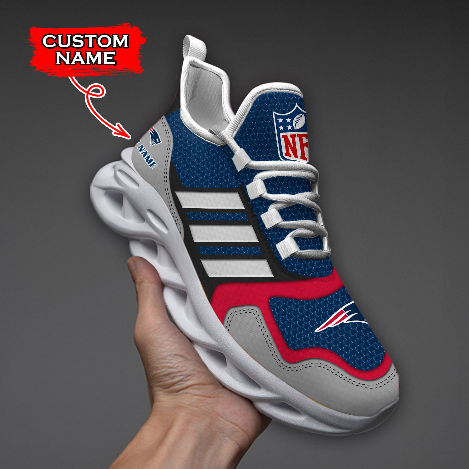 New England Patriots NFL Max Soul Shoes Sneakers For Men And Women