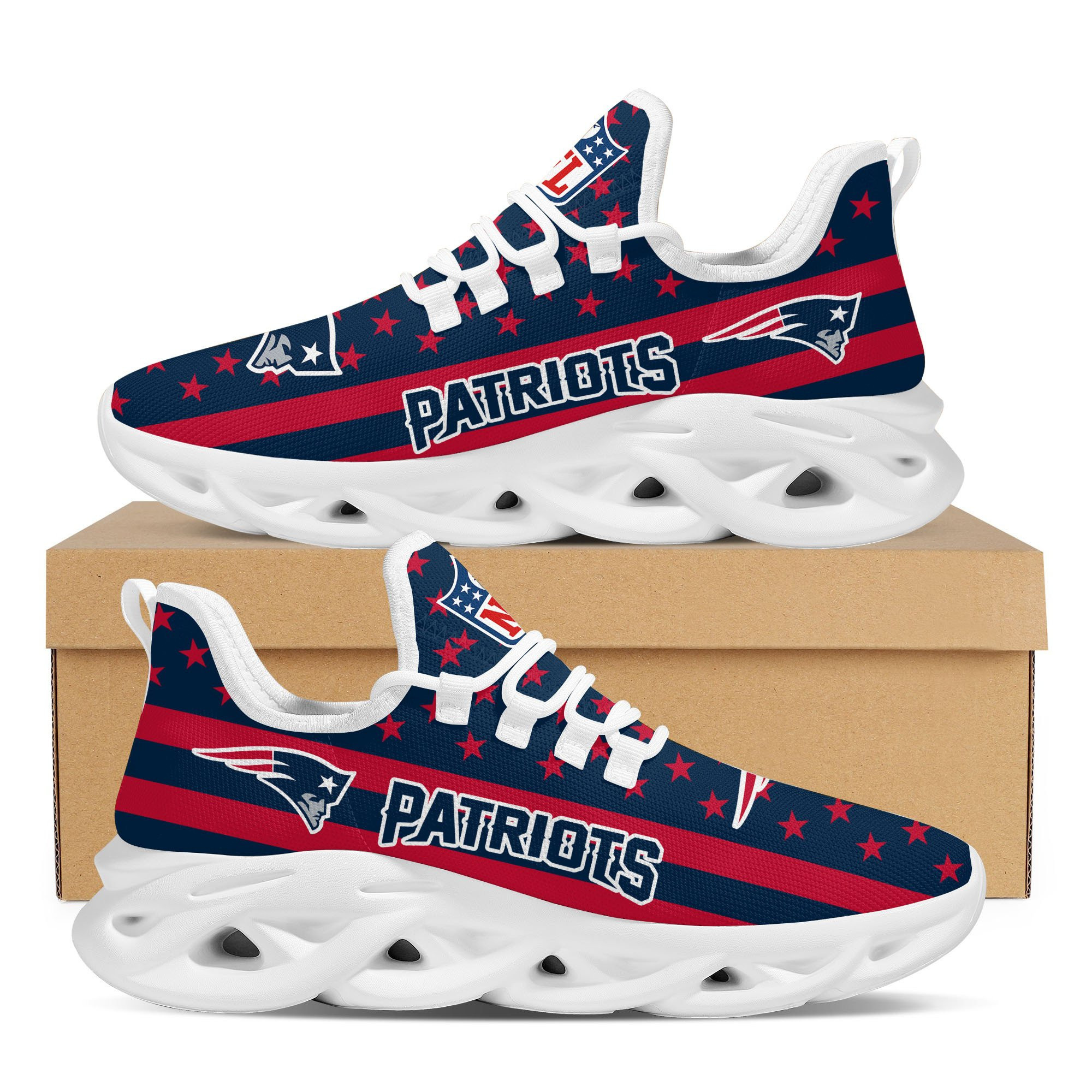 New England Patriots NFL Max Soul Shoes Sneakers For Men And Women