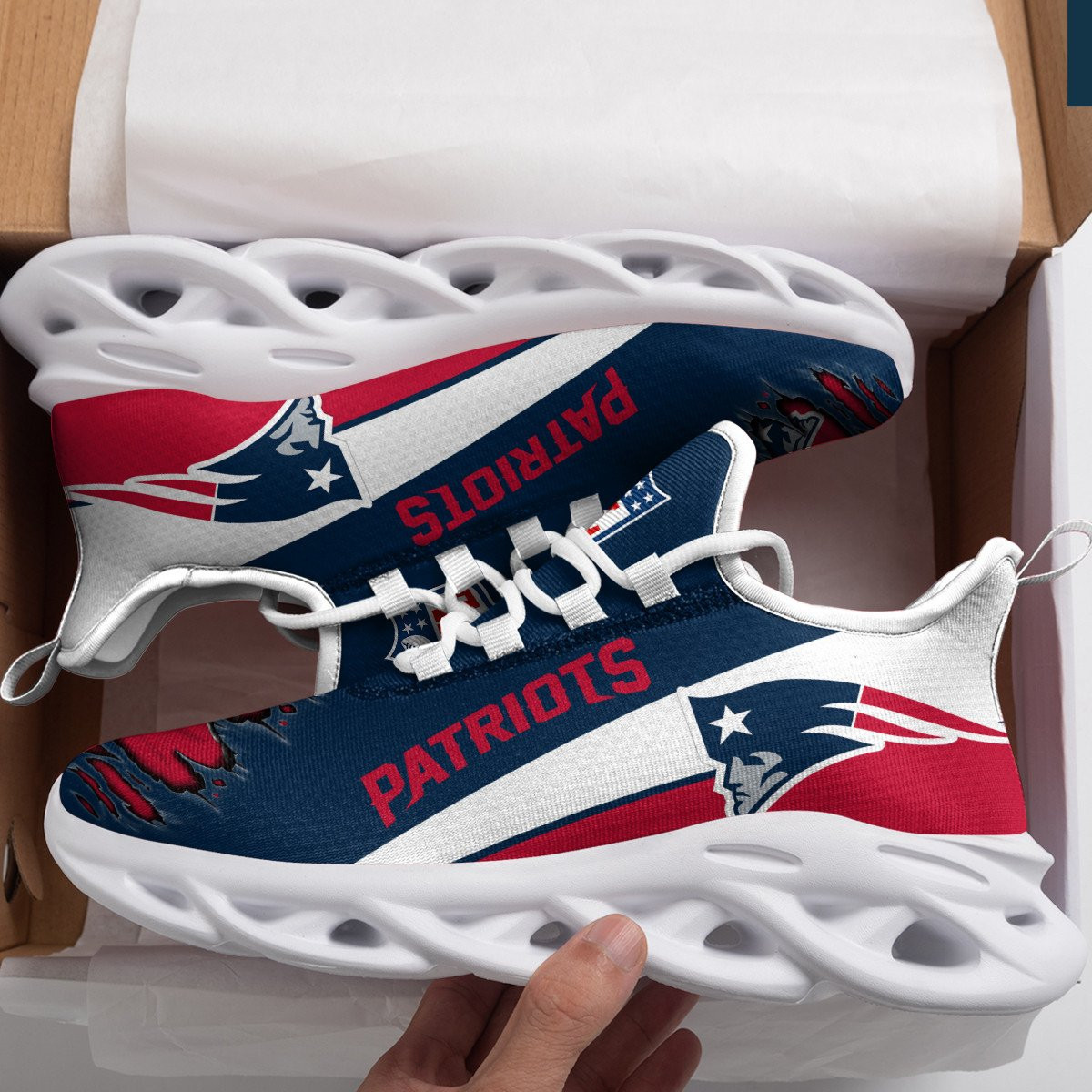 New England Patriots NFL Max Soul Shoes Sneakers For Men And Women