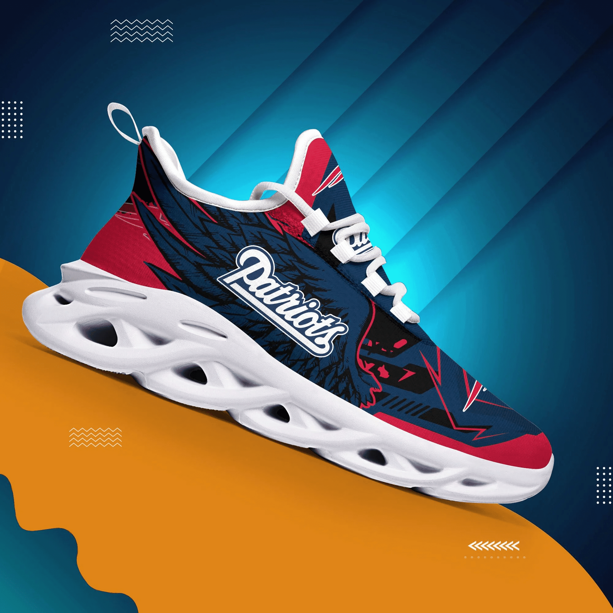 New England Patriots NFL Max Soul Shoes Sneakers For Men And Women