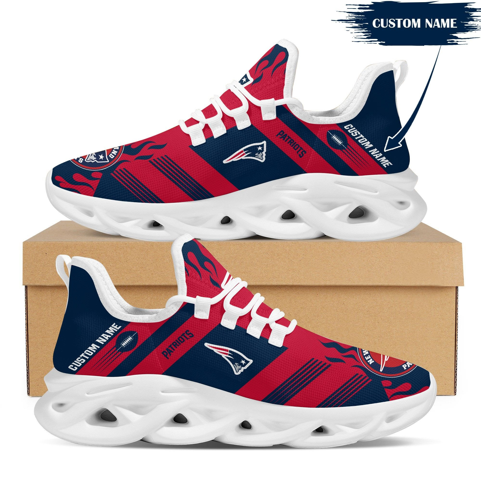 New England Patriots NFL Max Soul Shoes Sneakers For Men And Women