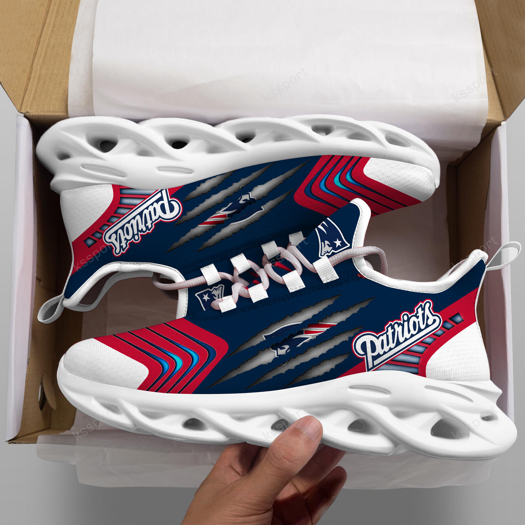 New England Patriots NFL Max Soul Shoes Sneakers For Men And Women
