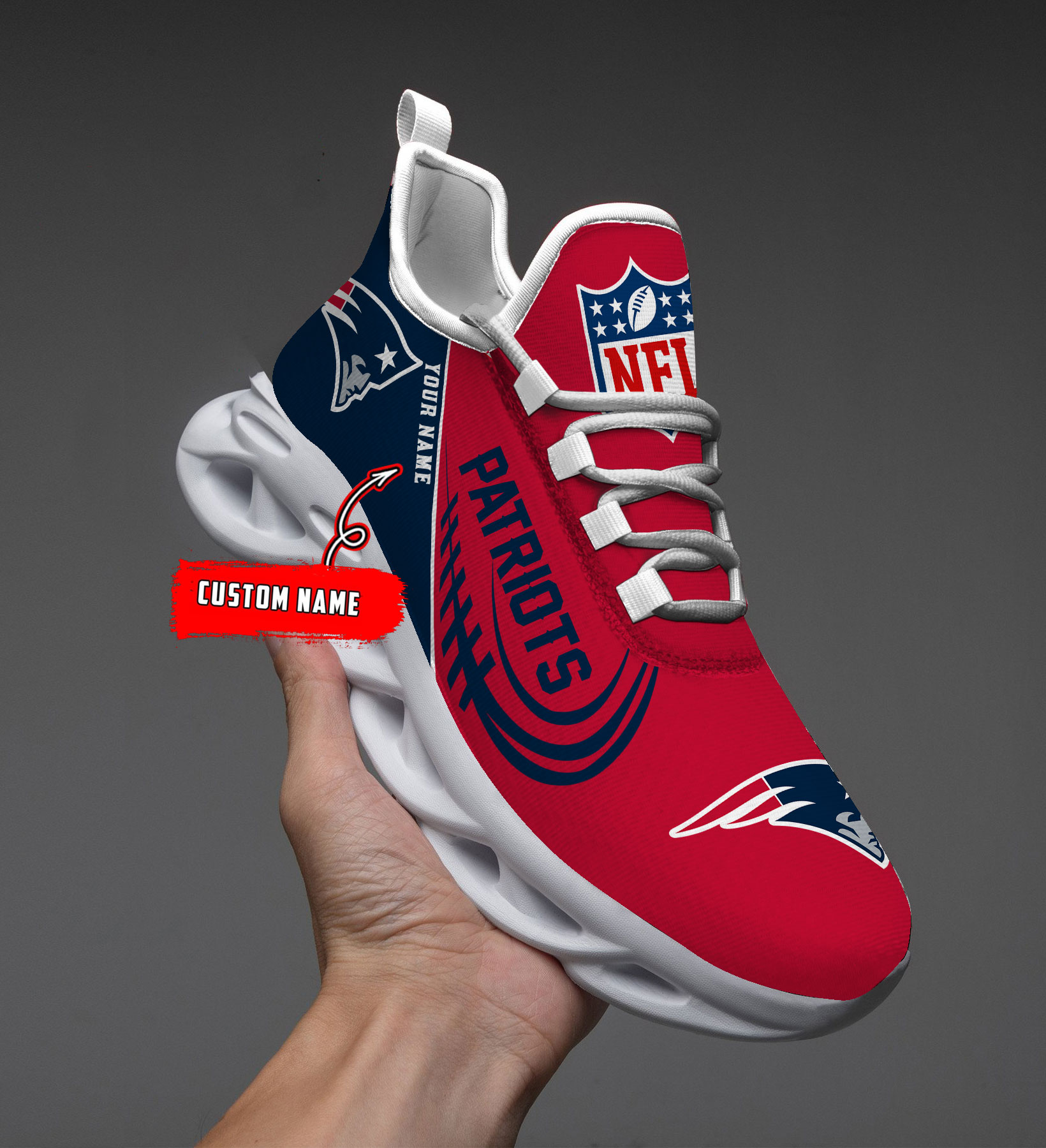 New England Patriots NFL Max Soul Shoes Sneakers For Men And Women