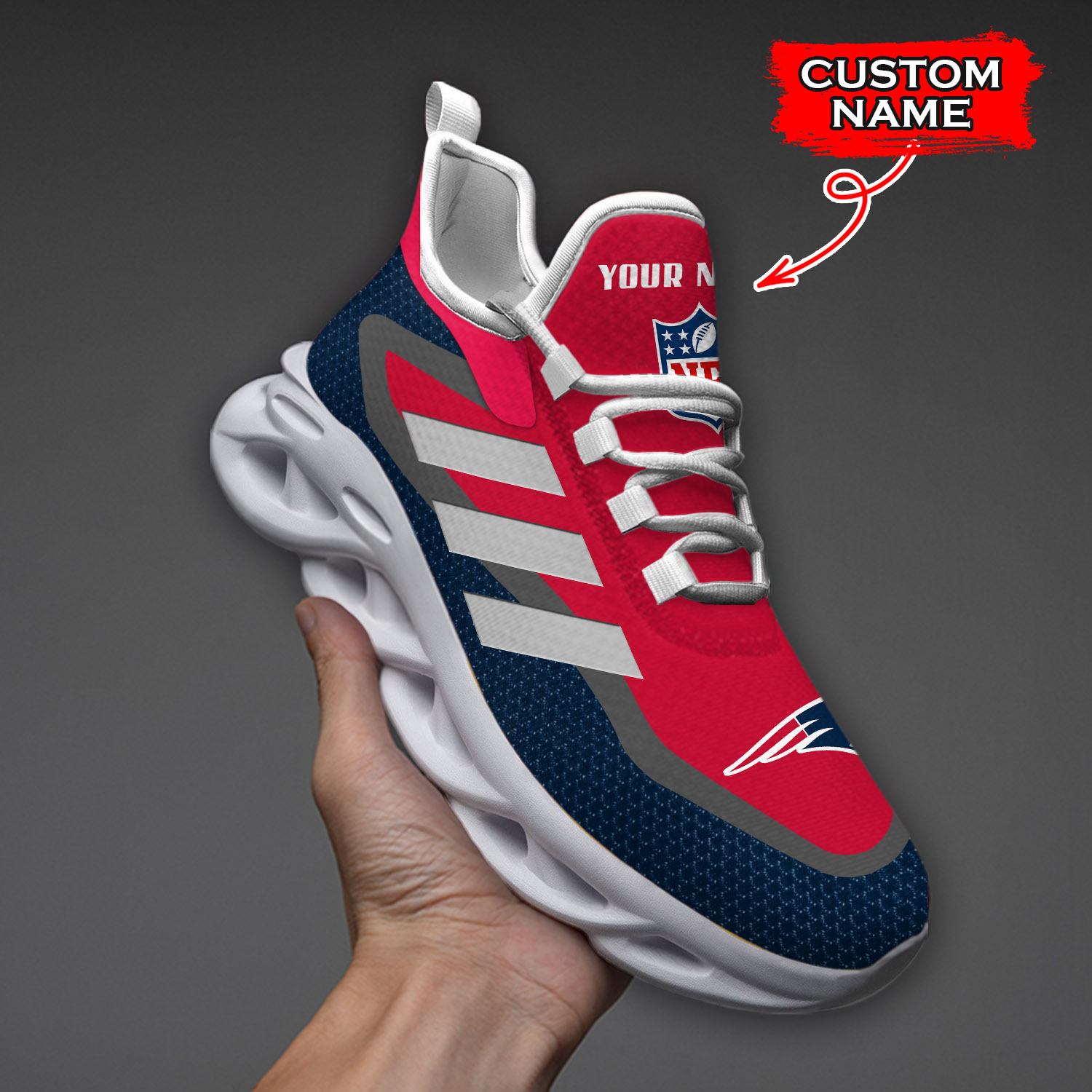 New England Patriots NFL Max Soul Shoes Sneakers For Men And Women
