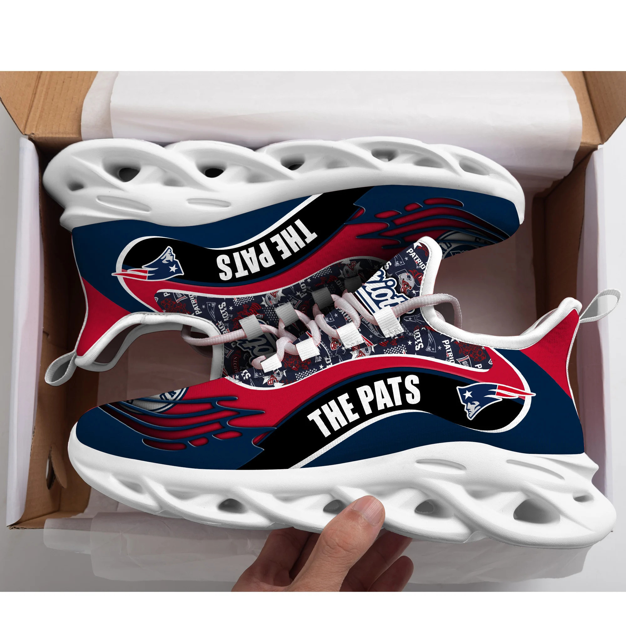 New England Patriots NFL Max Soul Shoes Sneakers For Men And Women