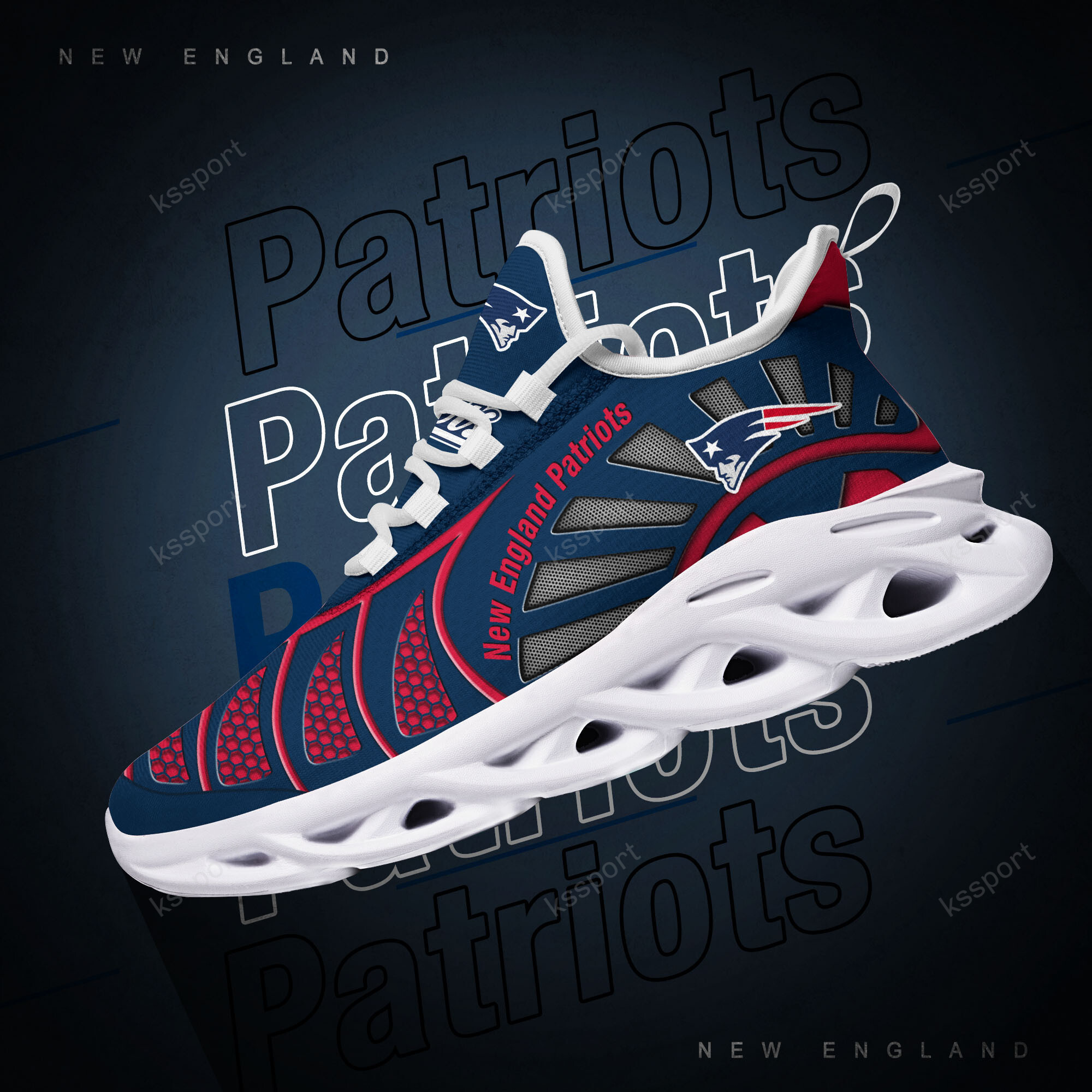New England Patriots NFL Max Soul Shoes Sneakers For Men And Women
