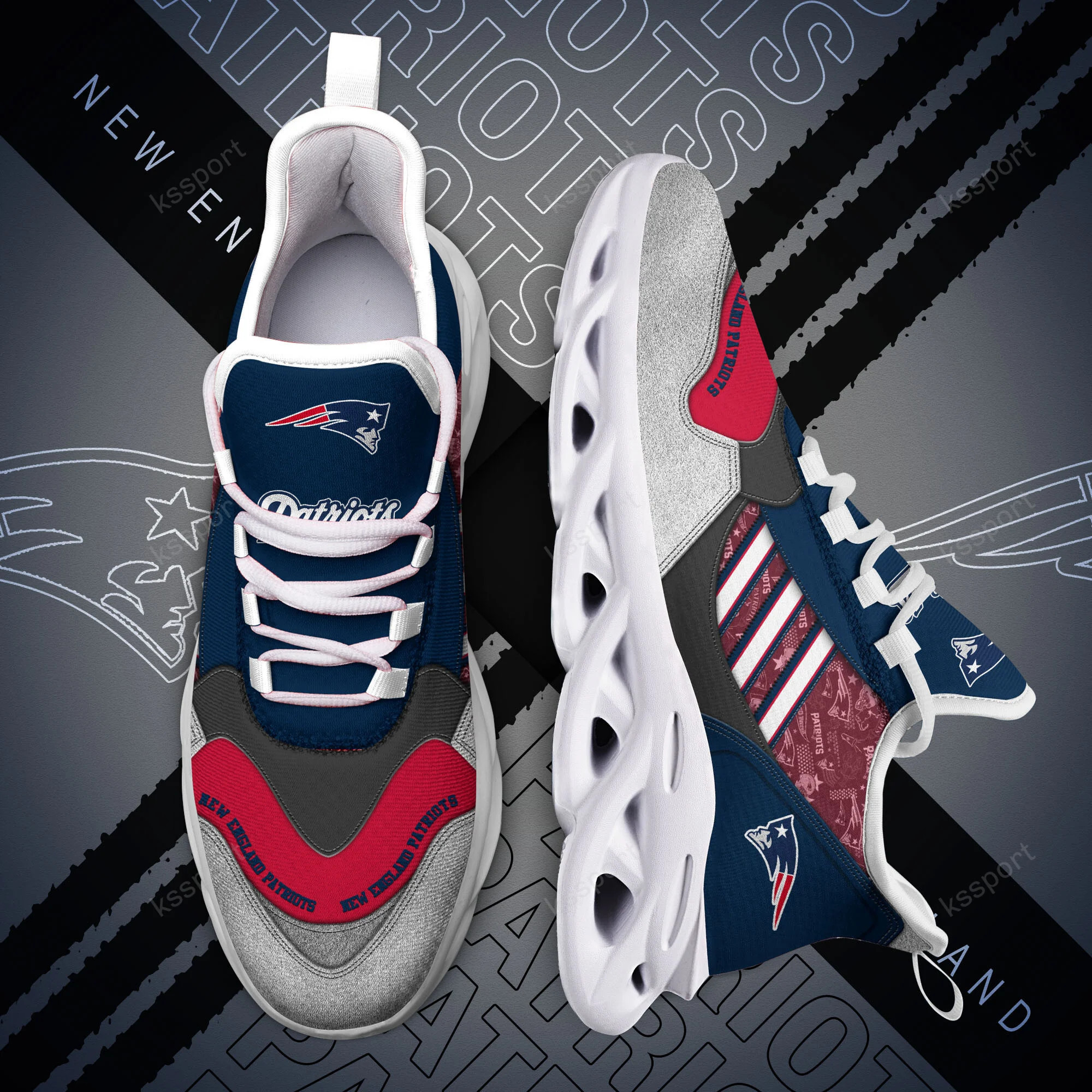 New England Patriots NFL Max Soul Shoes Sneakers For Men And Women