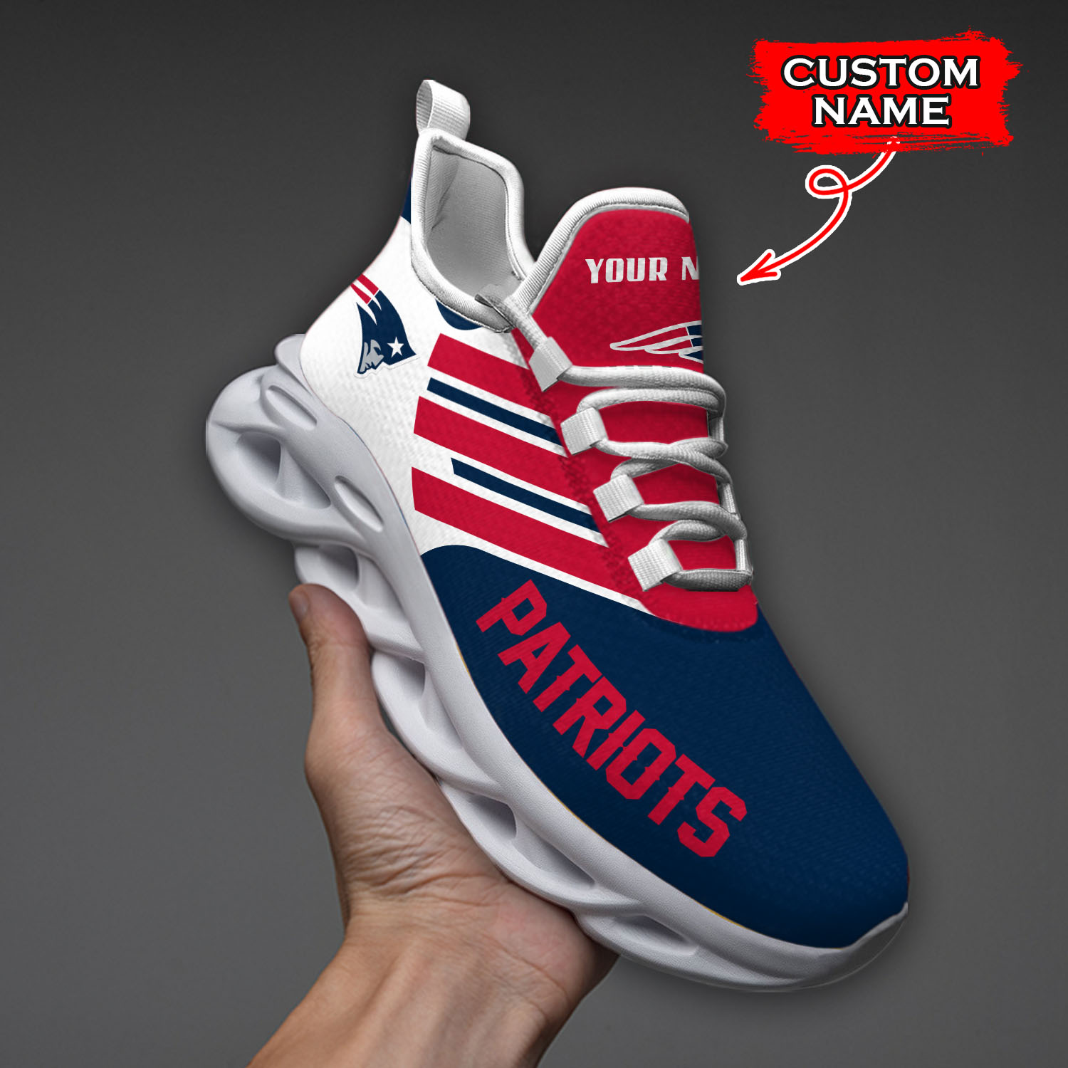 New England Patriots NFL Max Soul Shoes Sneakers For Men And Women
