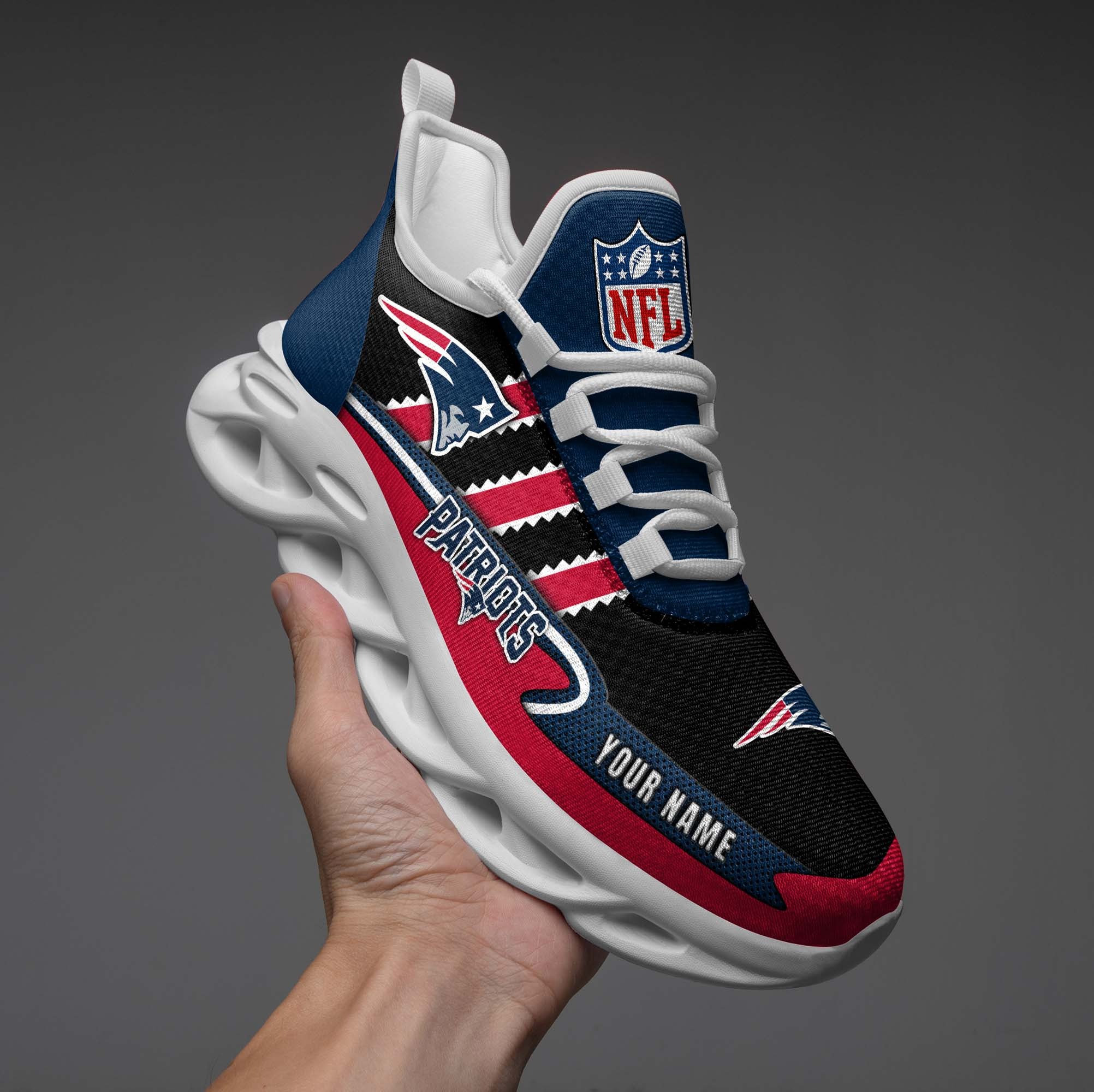 New England Patriots NFL Max Soul Shoes Sneakers For Men And Women