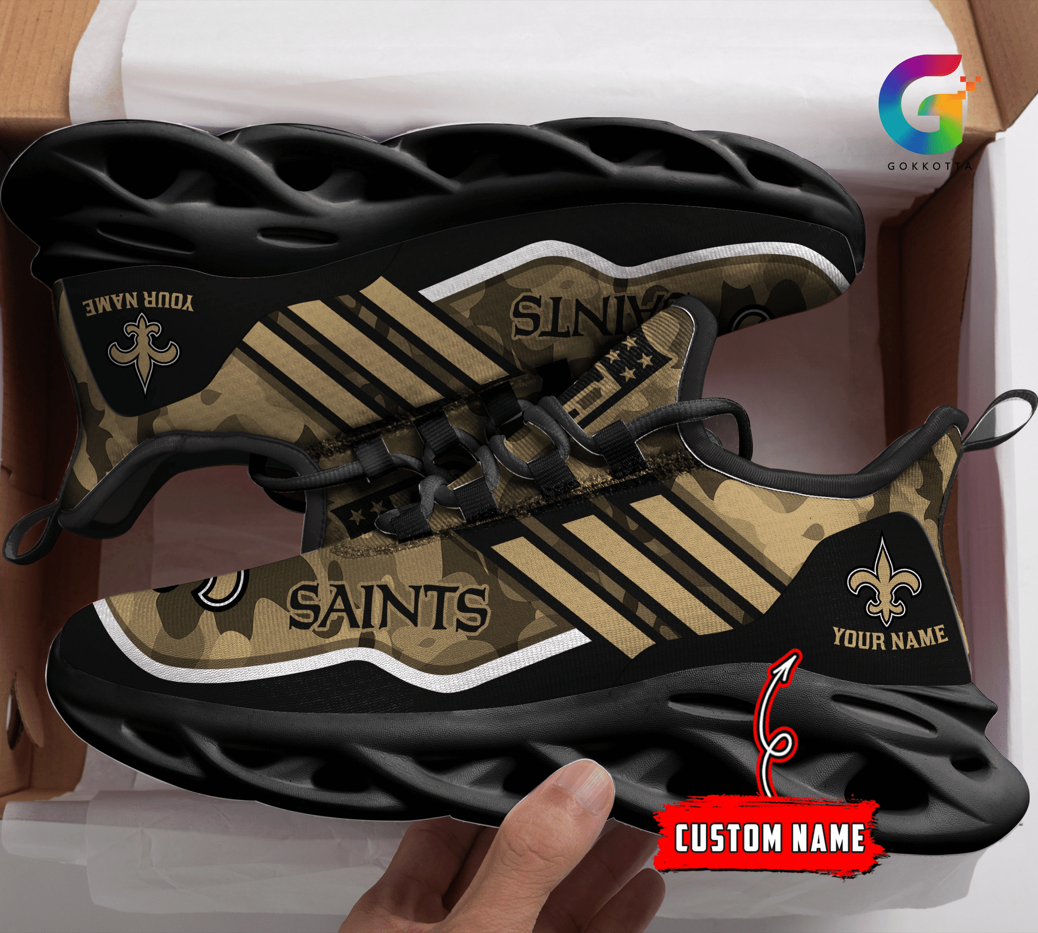 New Orleans Saints NFL Max Soul Shoes Sneakers For Men And Women