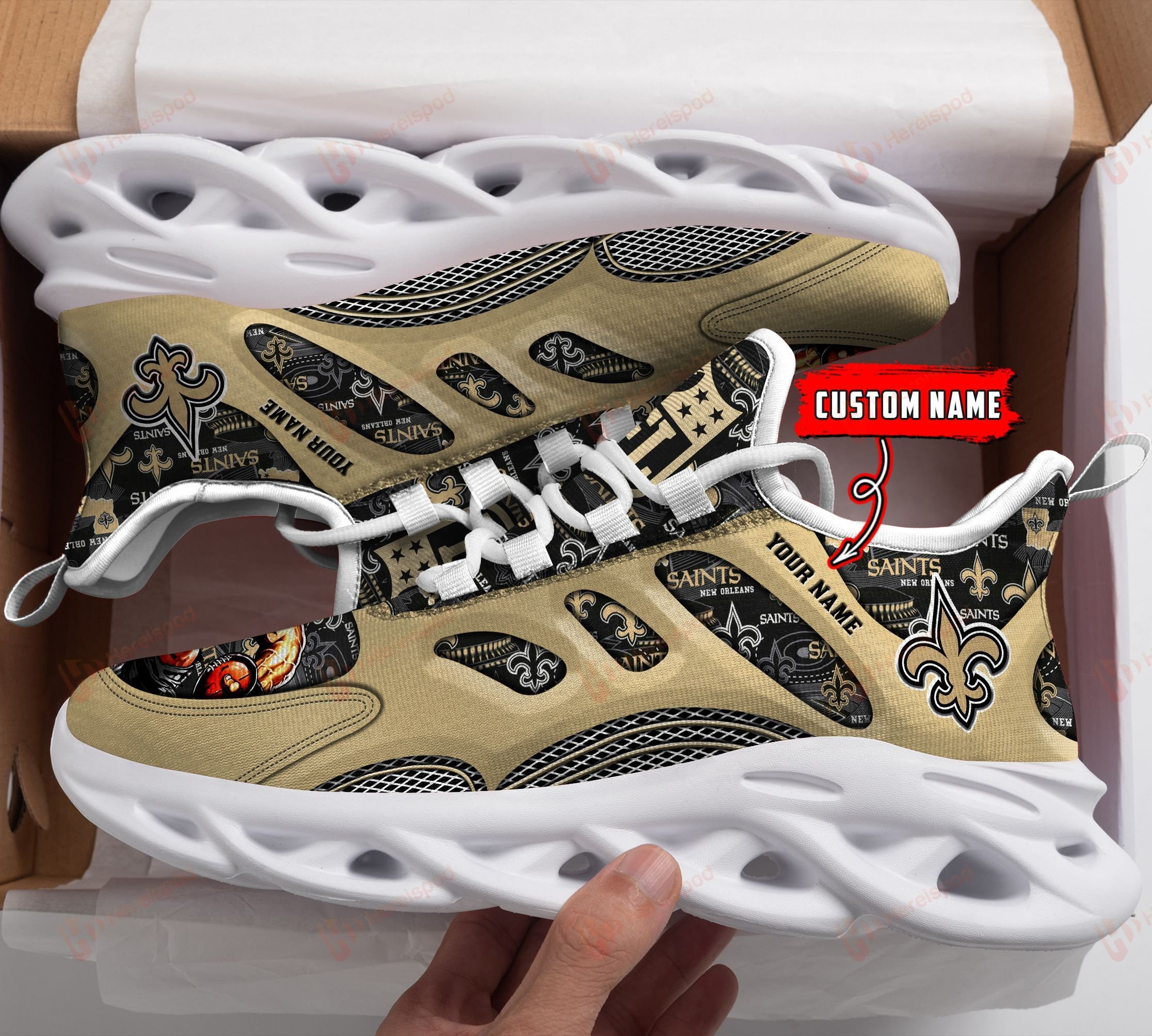 New Orleans Saints NFL Max Soul Shoes Sneakers For Men And Women