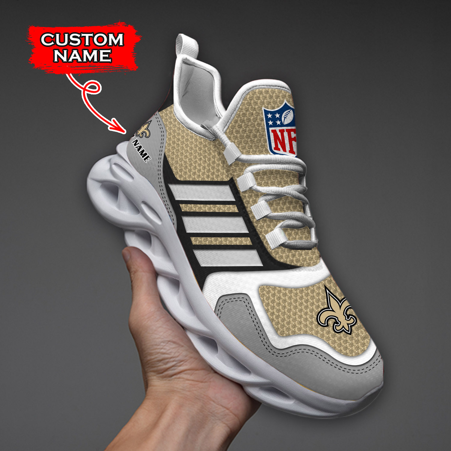 New Orleans Saints NFL Max Soul Shoes Sneakers For Men And Women