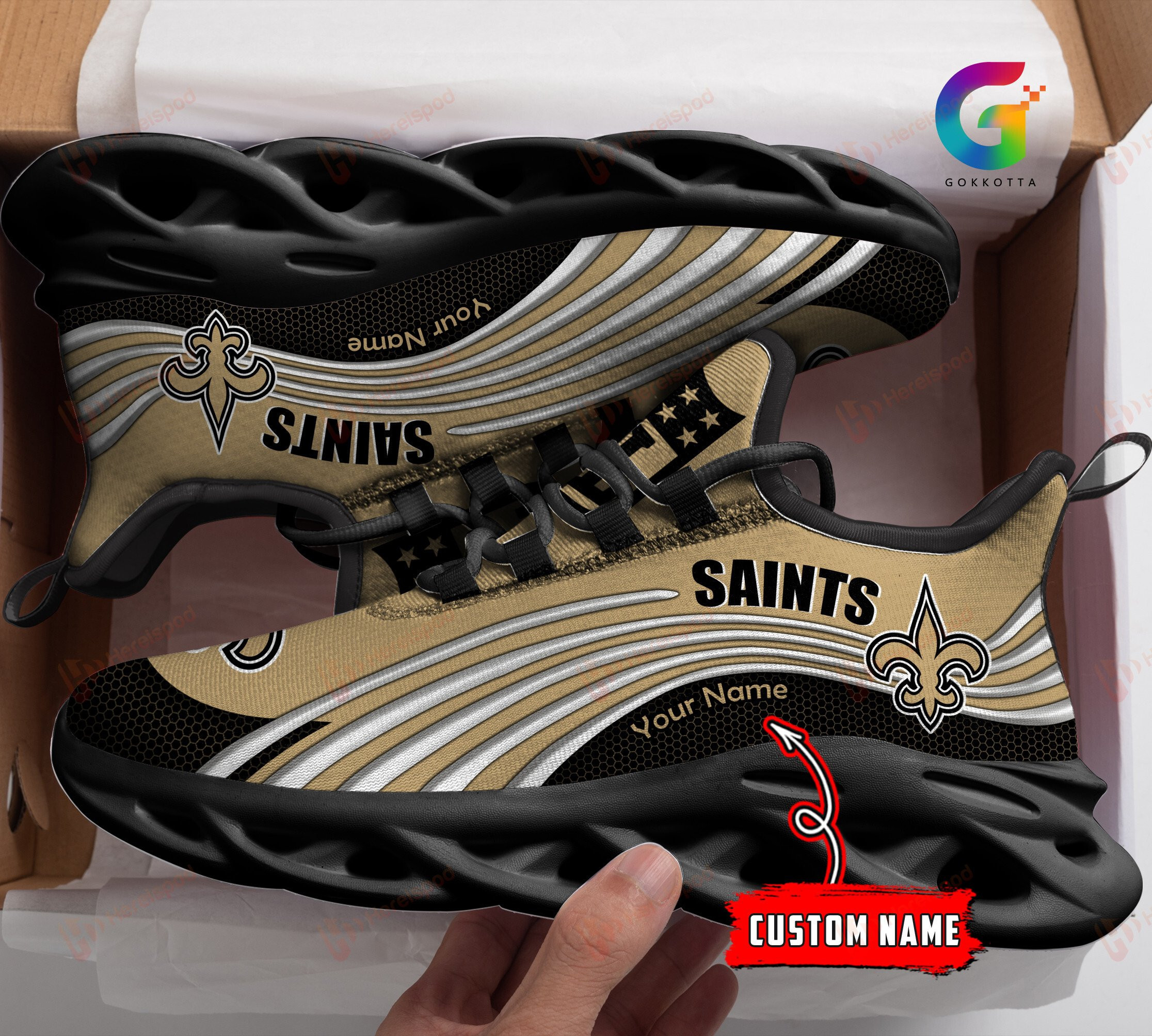New Orleans Saints NFL Max Soul Shoes Sneakers For Men And Women