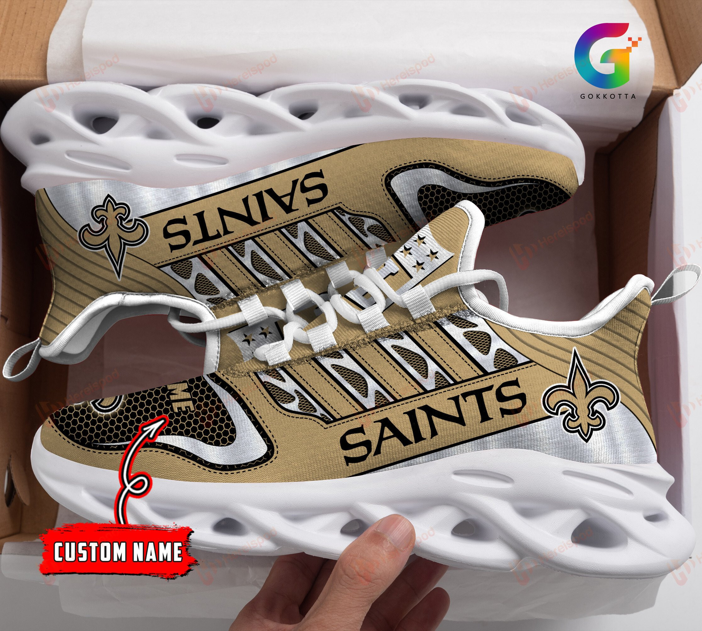 New Orleans Saints NFL Max Soul Shoes Sneakers For Men And Women