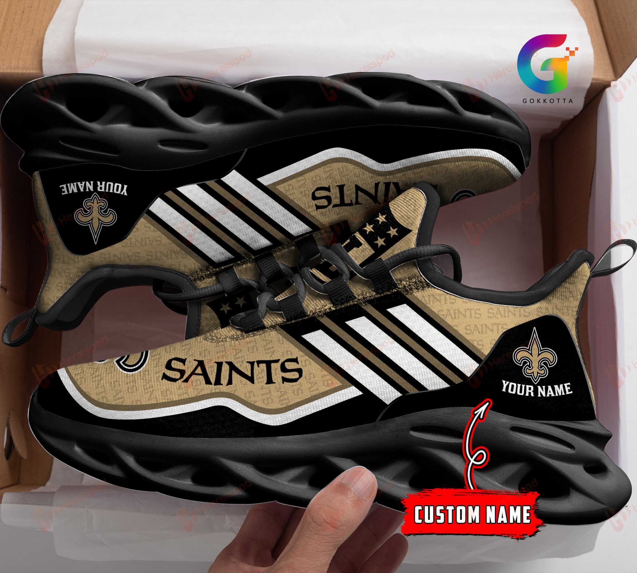 New Orleans Saints NFL Max Soul Shoes Sneakers For Men And Women