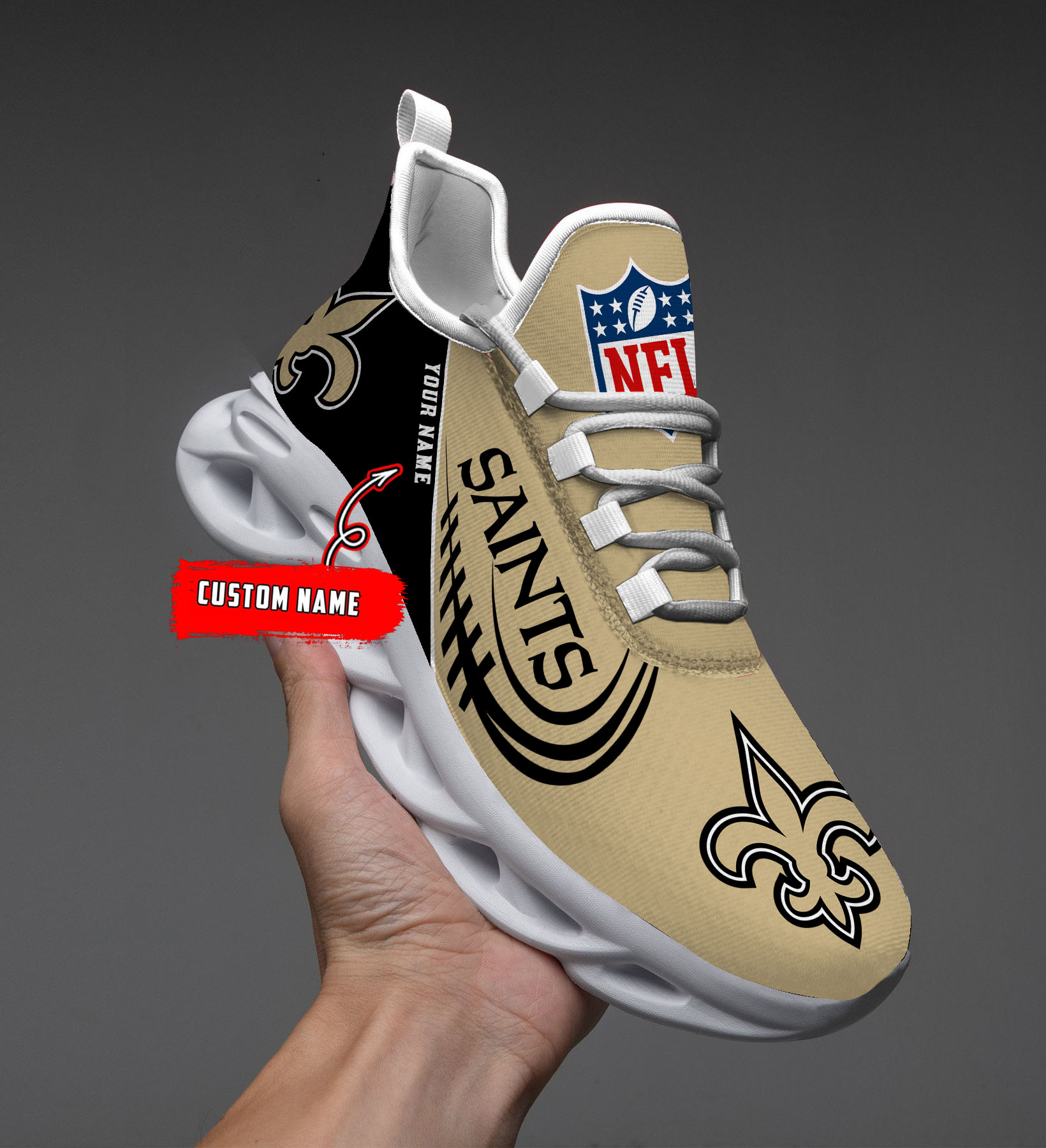 New Orleans Saints NFL Max Soul Shoes Sneakers For Men And Women