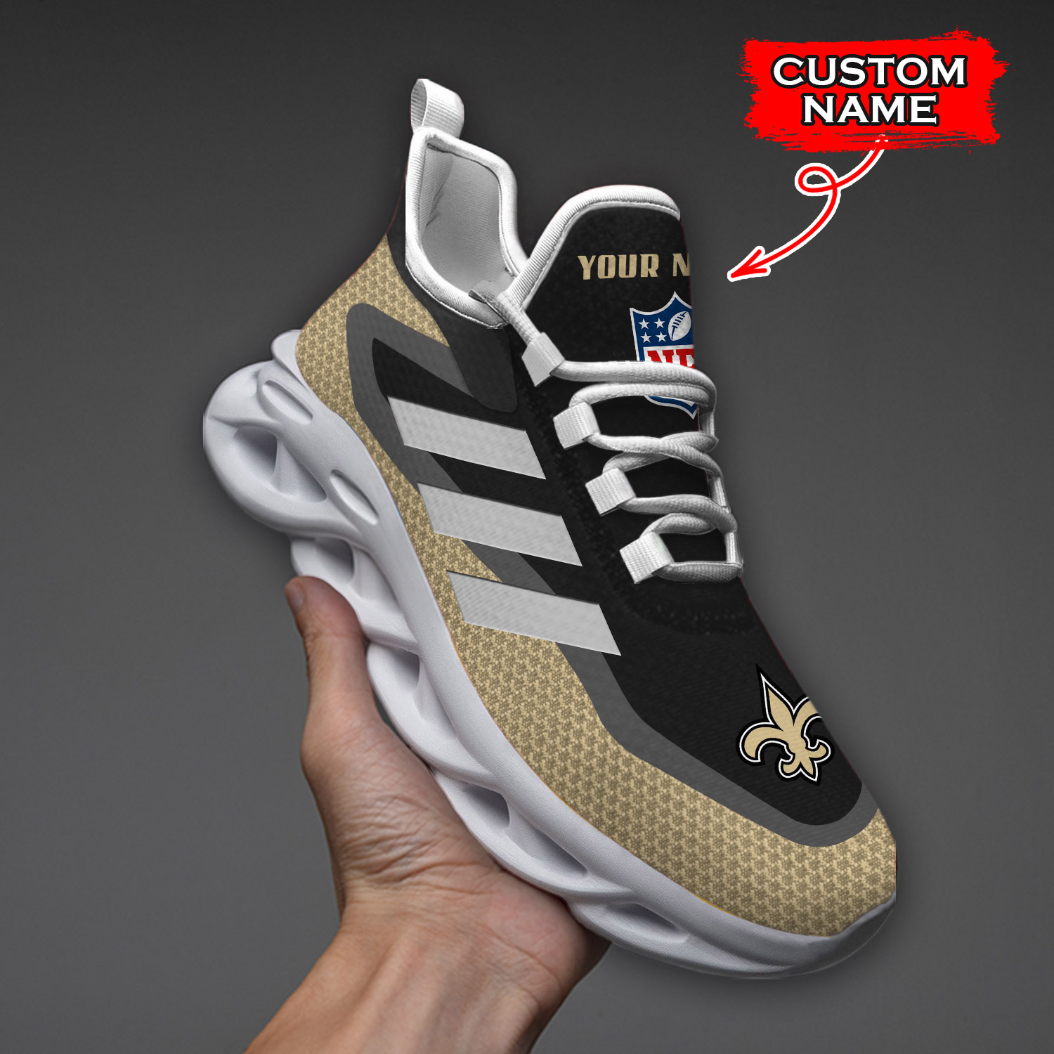 New Orleans Saints NFL Max Soul Shoes Sneakers For Men And Women