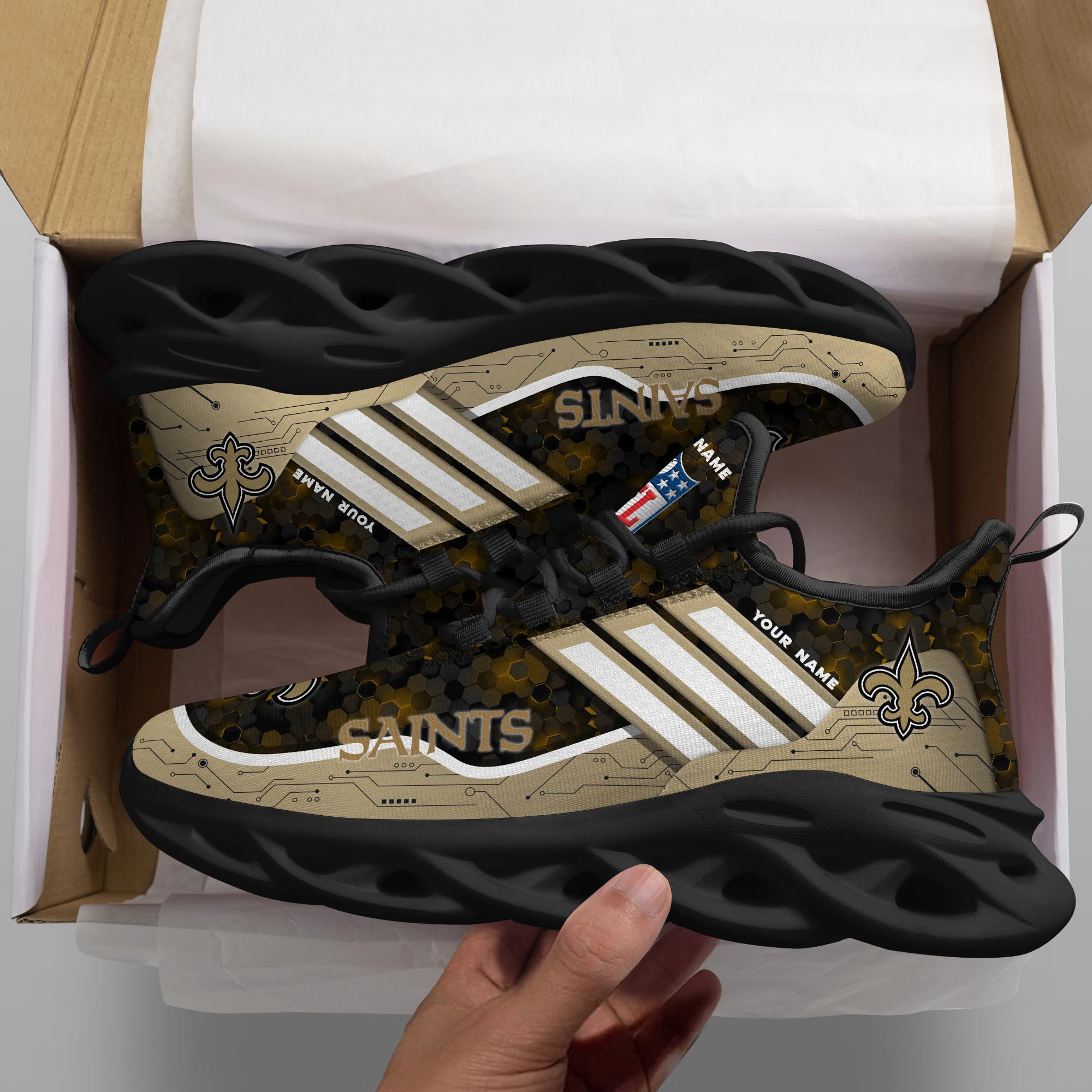 New Orleans Saints NFL Max Soul Shoes Sneakers For Men And Women