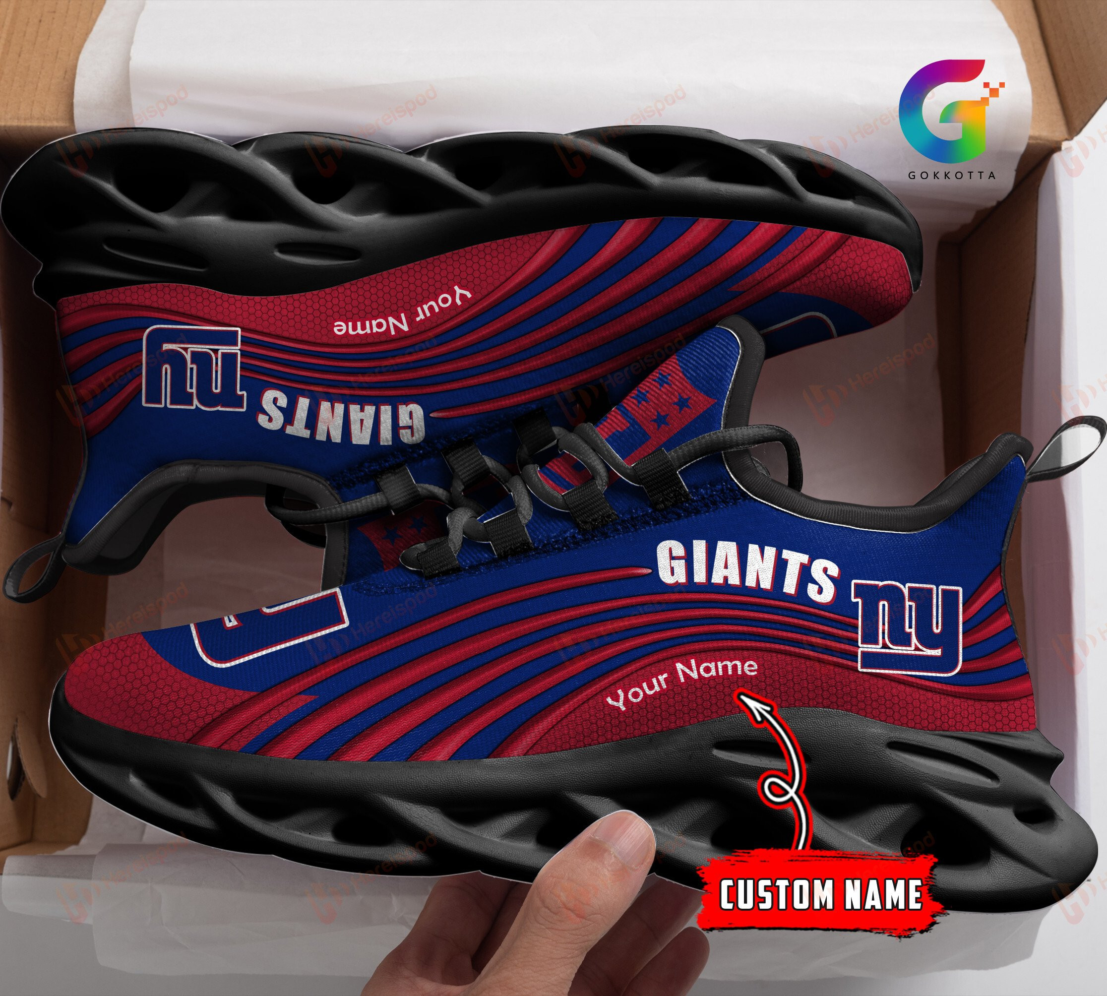 New York Giants NFL Max Soul Shoes Sneakers For Men And Women
