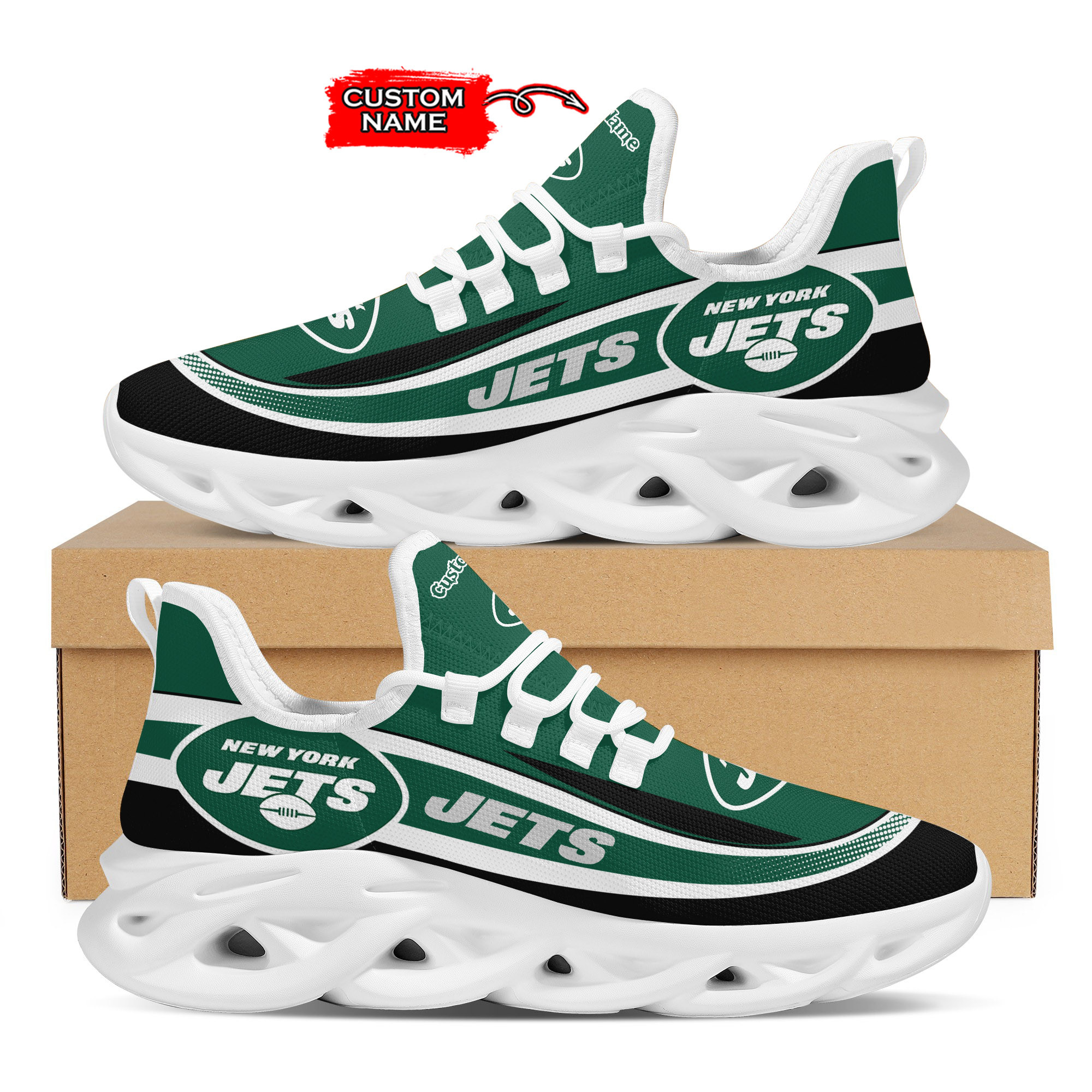 New York Jets Max Soul Shoes Sneakers For Men And Women