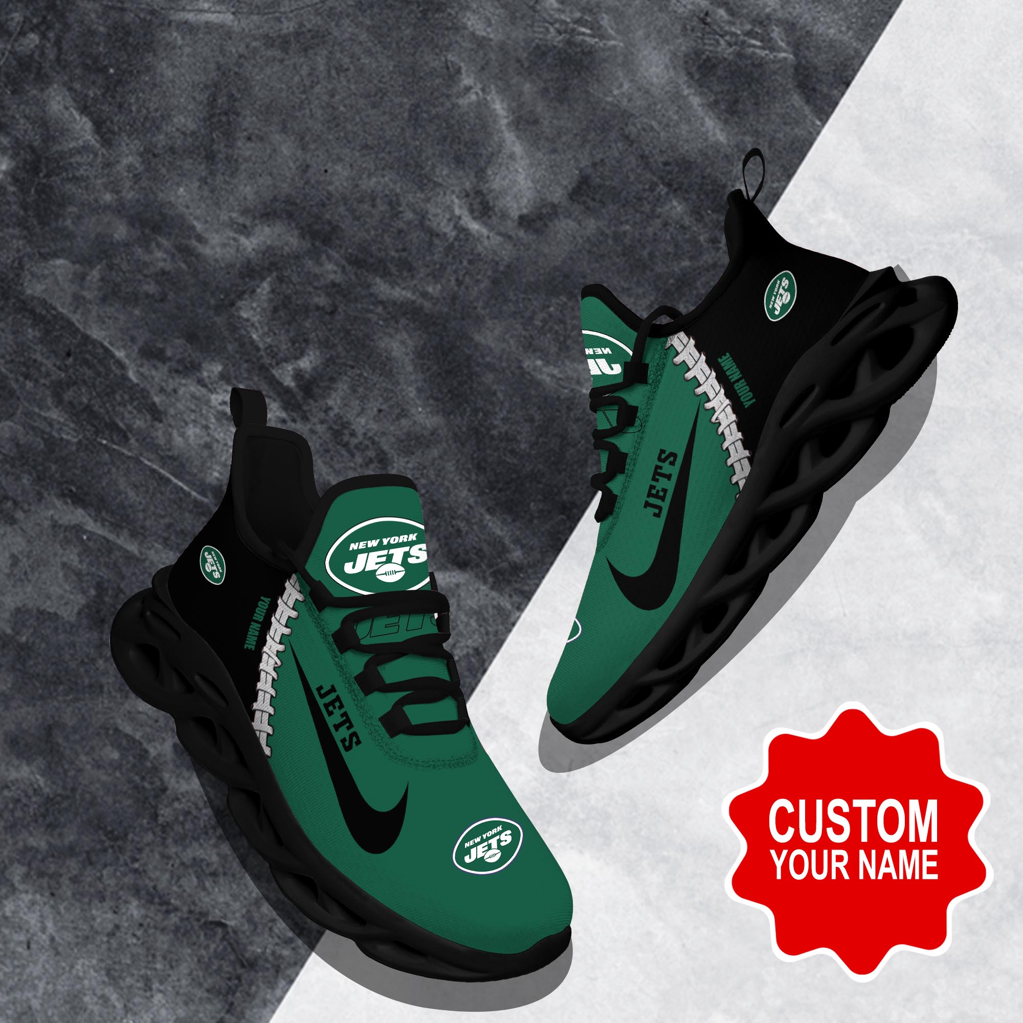 New York Jets Max Soul Shoes Sneakers For Men And Women