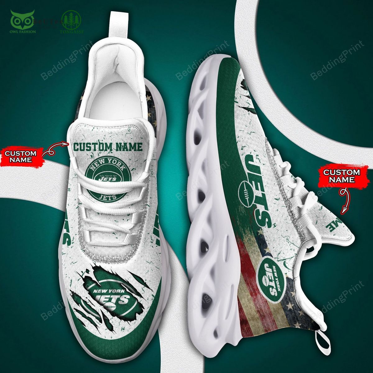 New York Jets Max Soul Shoes Sneakers For Men And Women