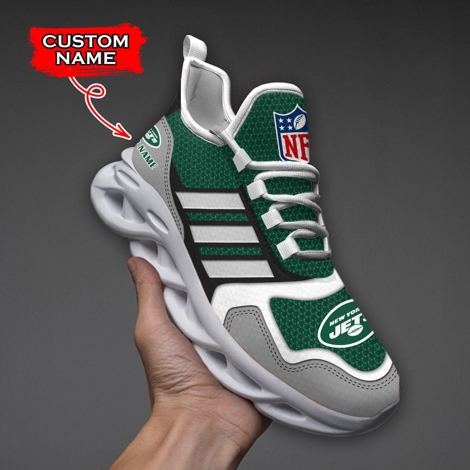 New York Jets NFL Max Soul Shoes Sneakers For Men And Women