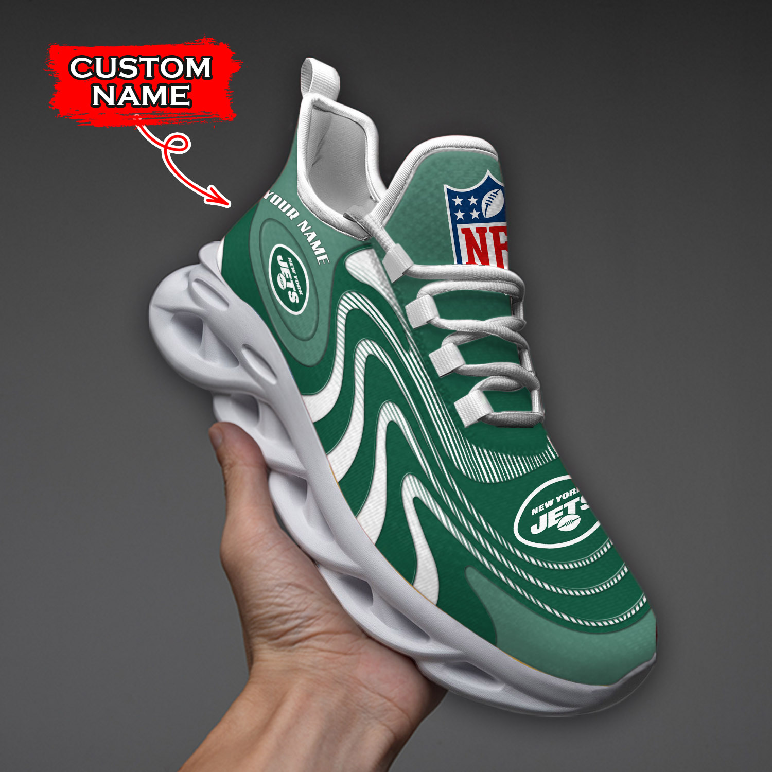 New York Jets NFL Max Soul Shoes Sneakers For Men And Women