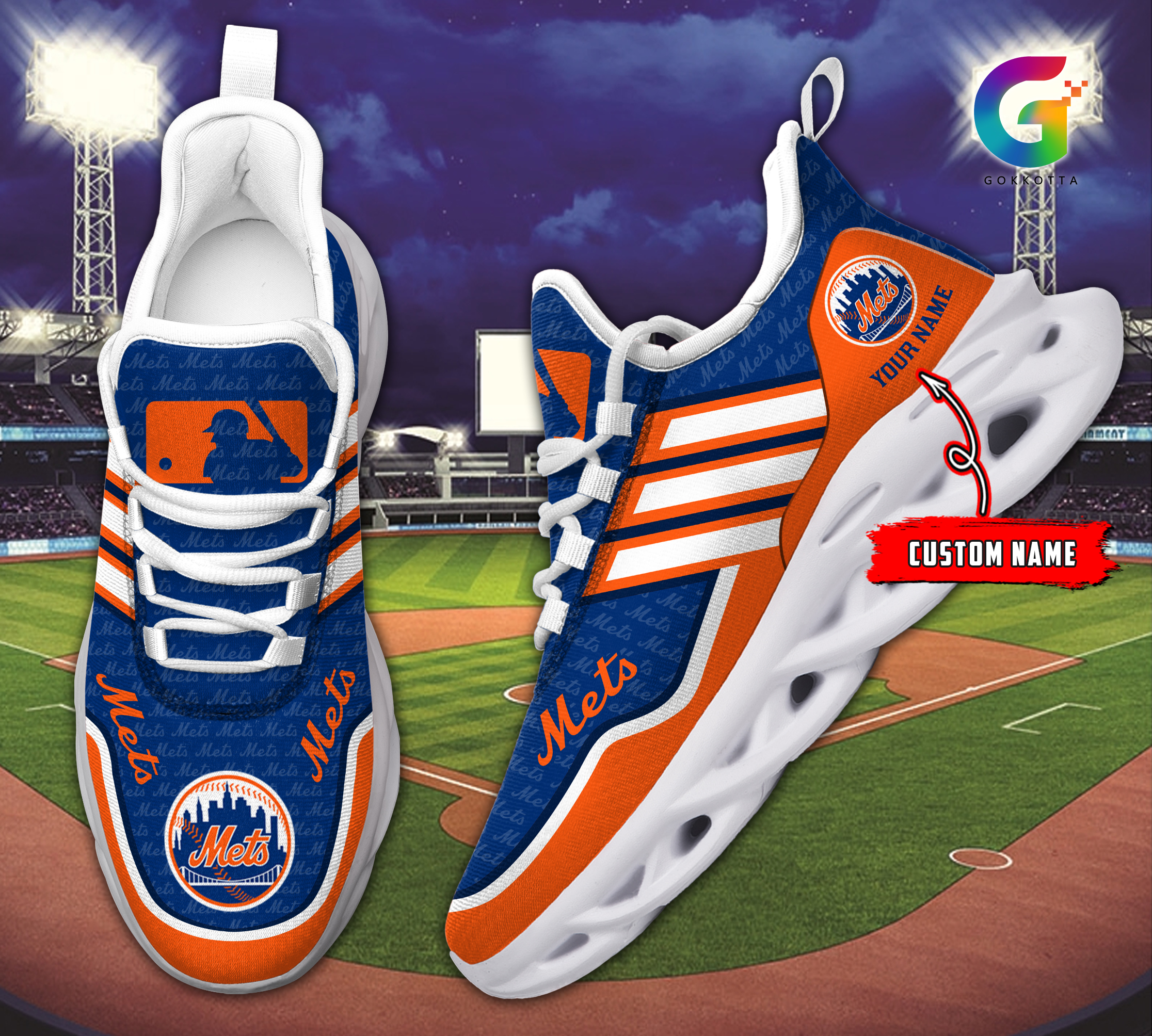 New York Mets MLB Max Soul Shoes Sneakers For Men And Women